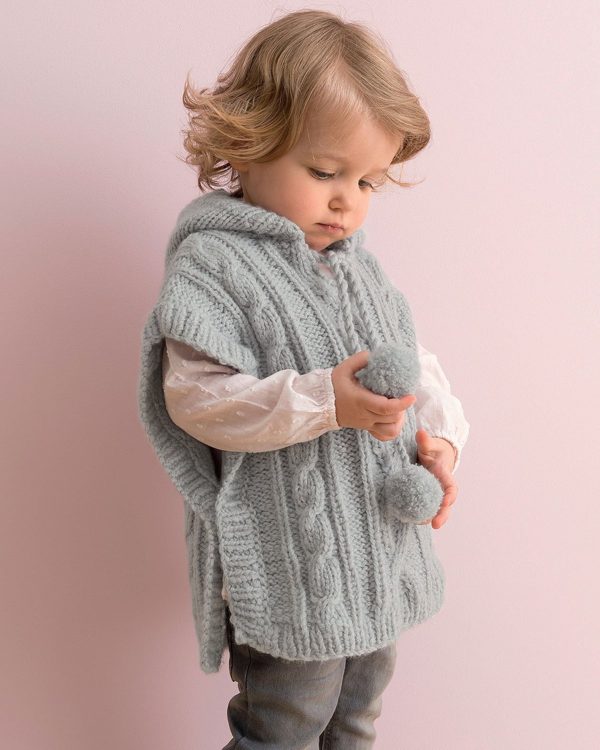 Albane meertjesponcho voor meisjes