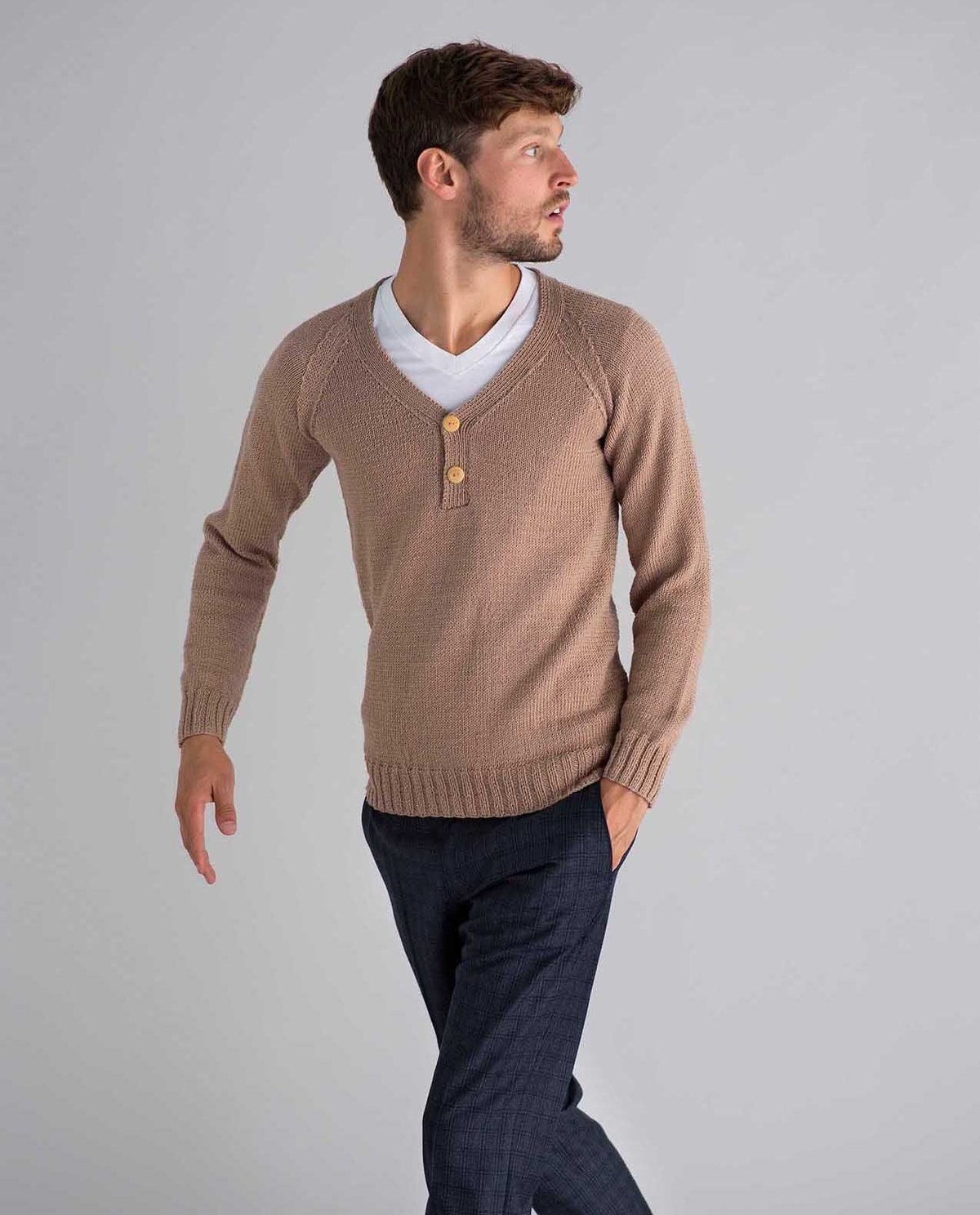 MODÈLE PULL HOMME PHIL MÉRINOS 3,5 • Phildar • Happywool