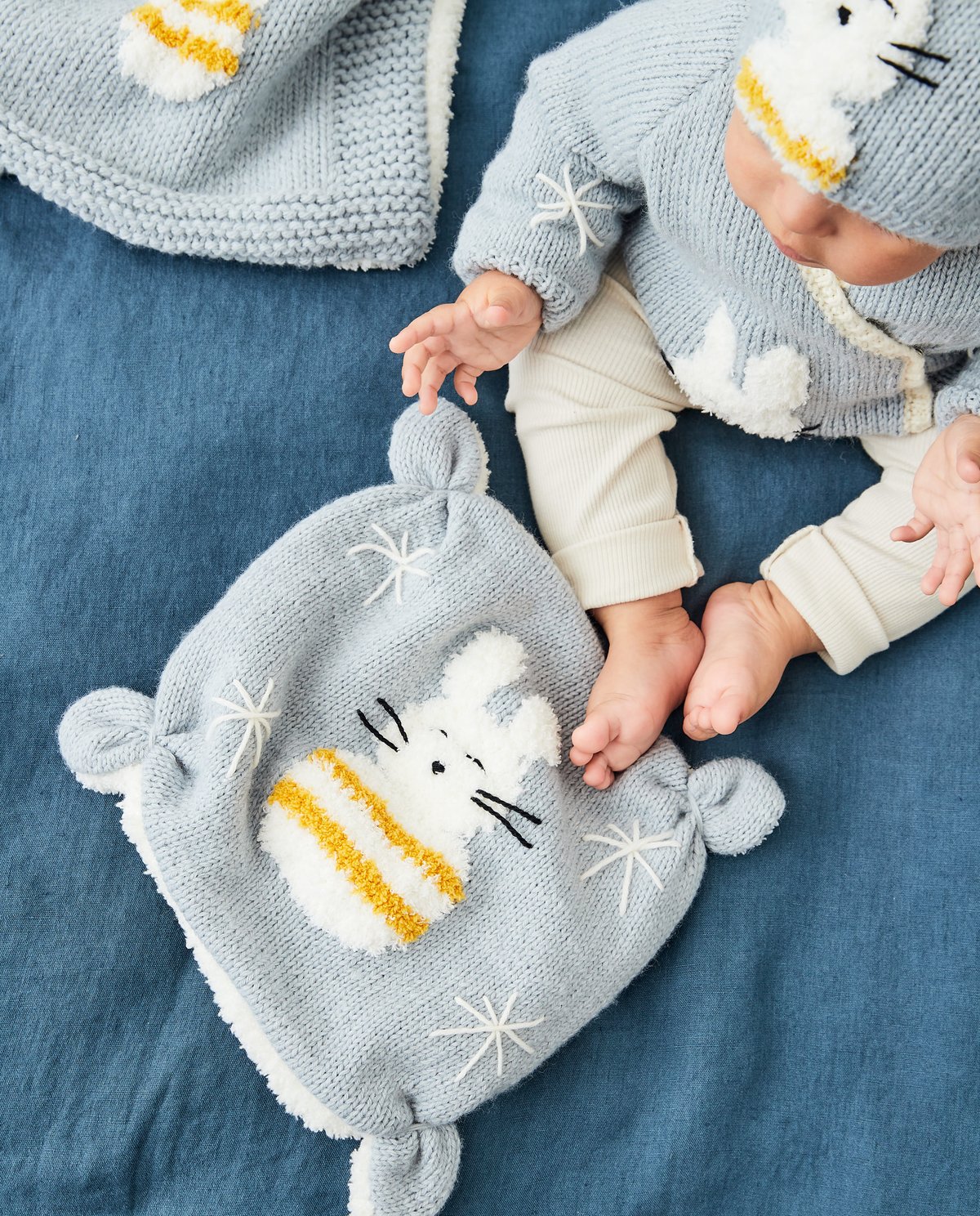 Baby Comfort Buddy Pattern Ice Blue