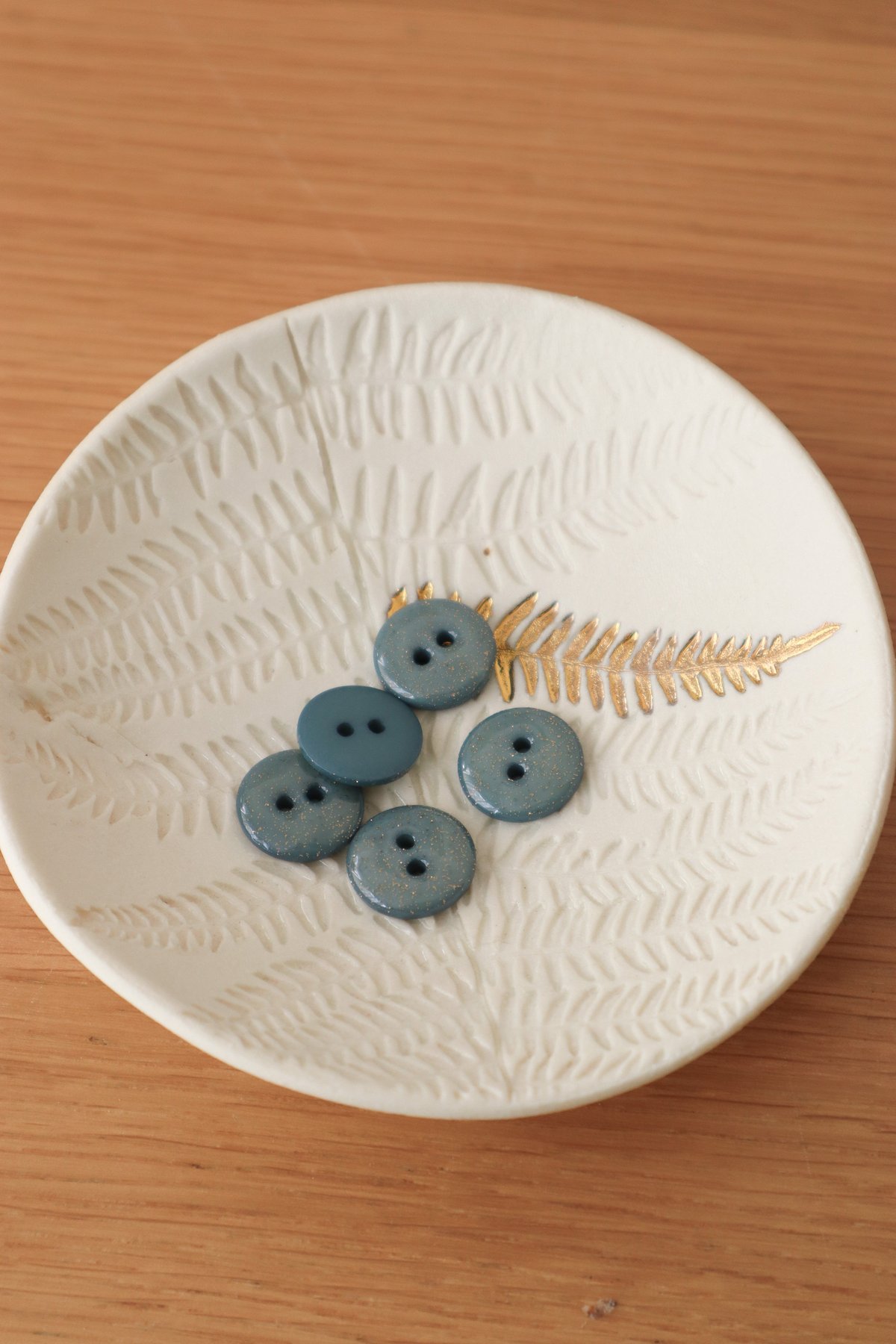 Set of 6 Glitter Buttons 15mm