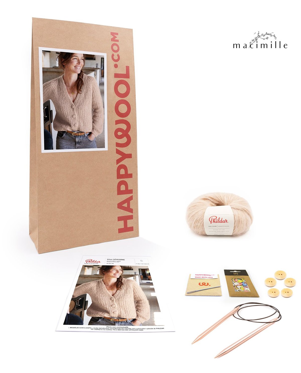 Séverine Alpaca Cardigan Knitting Kit