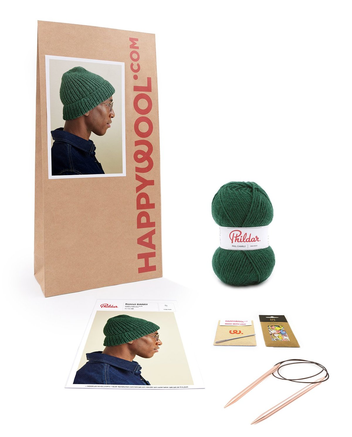 Unisex Ribbed Beanie Knitting Kit Barry