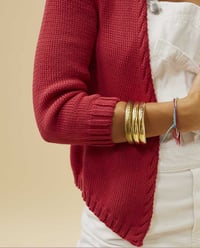 Modèle Gilet Femme P.ecocoton Griotte