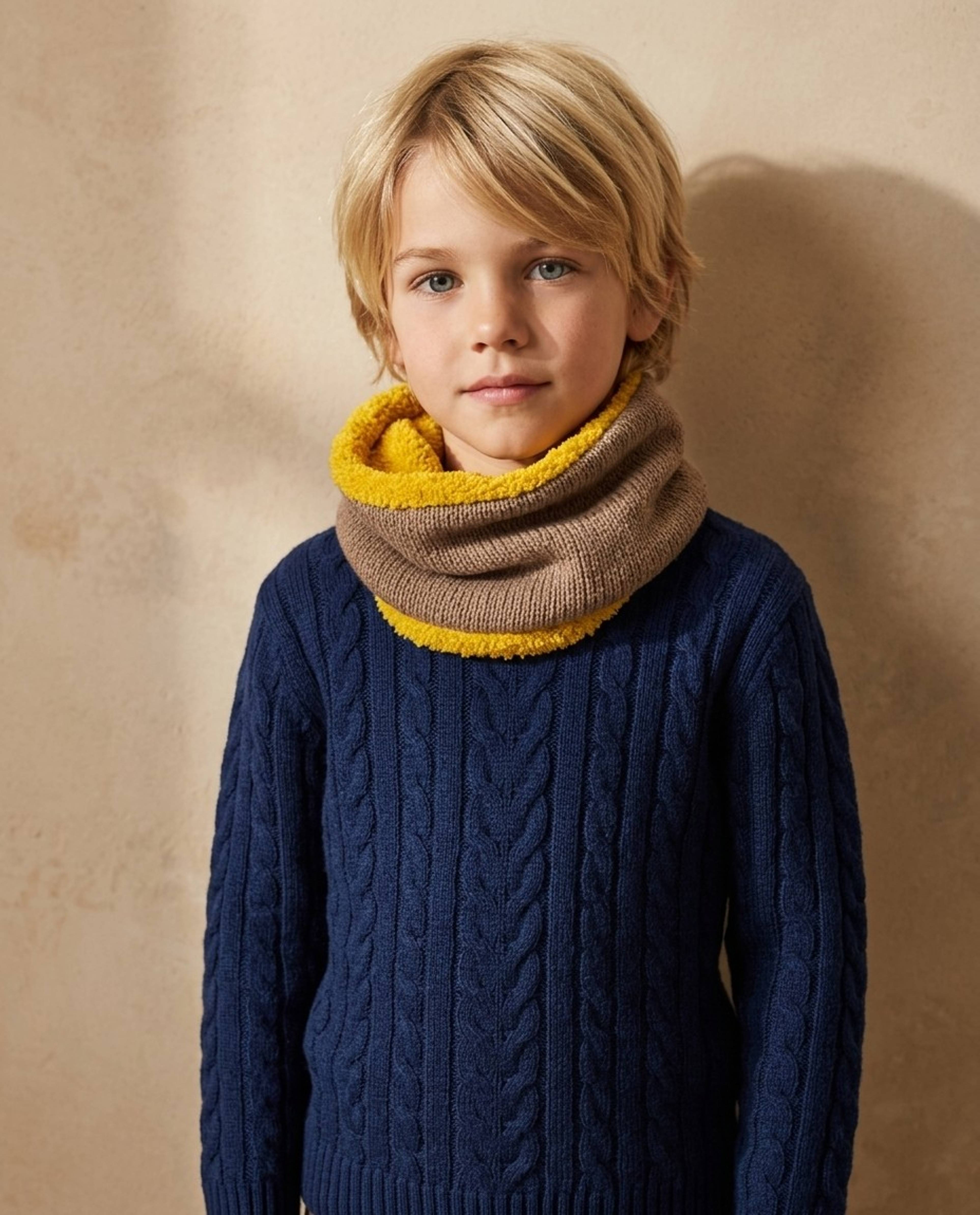 Modèle Snood Garçon Anatole Phil Mérinos