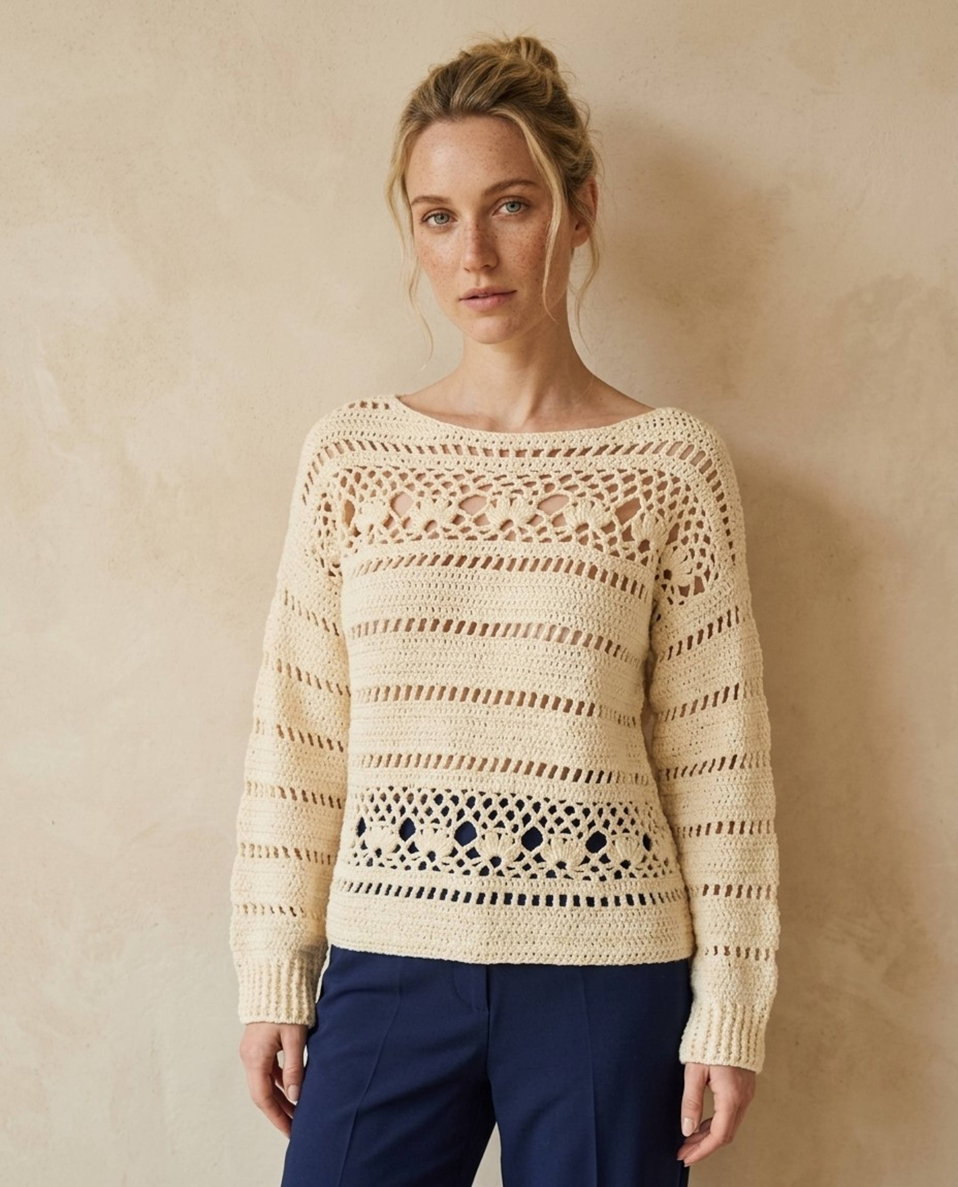 Modèle Pull Femme Blanca Phil Cabotine