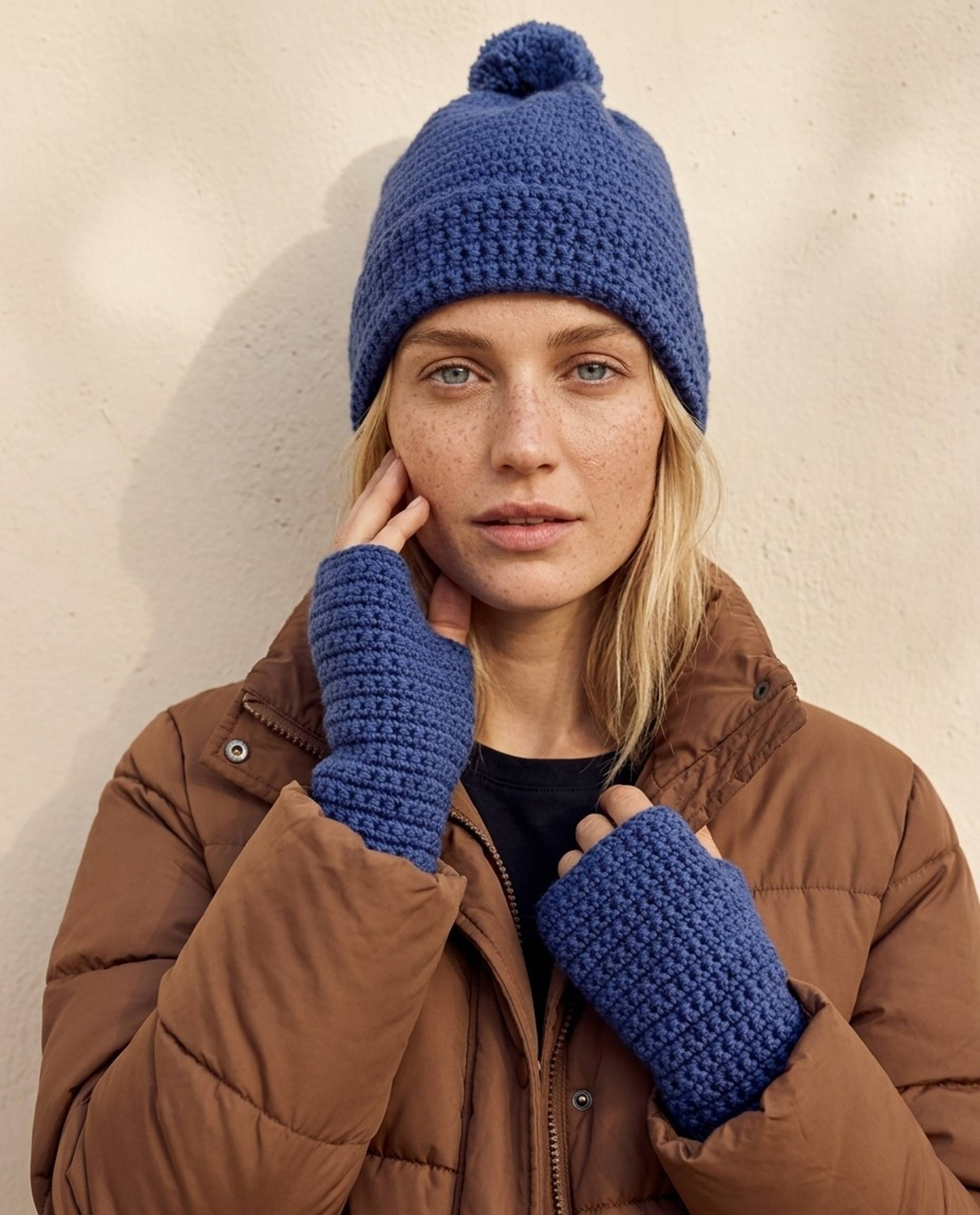 Clemence Beanie and Mittens Pattern for Women