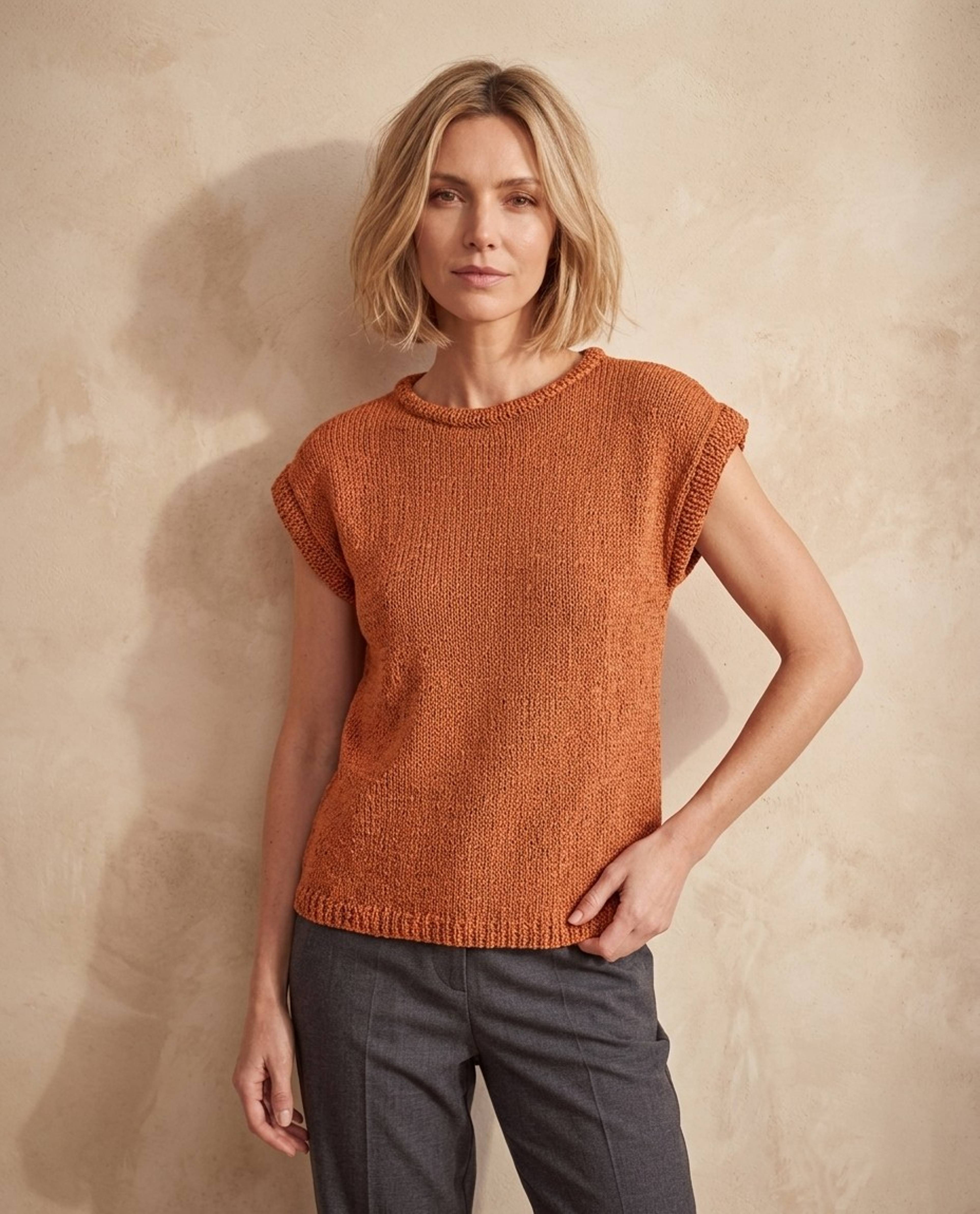 Modèle Pull Sans Manches Femme Ninon