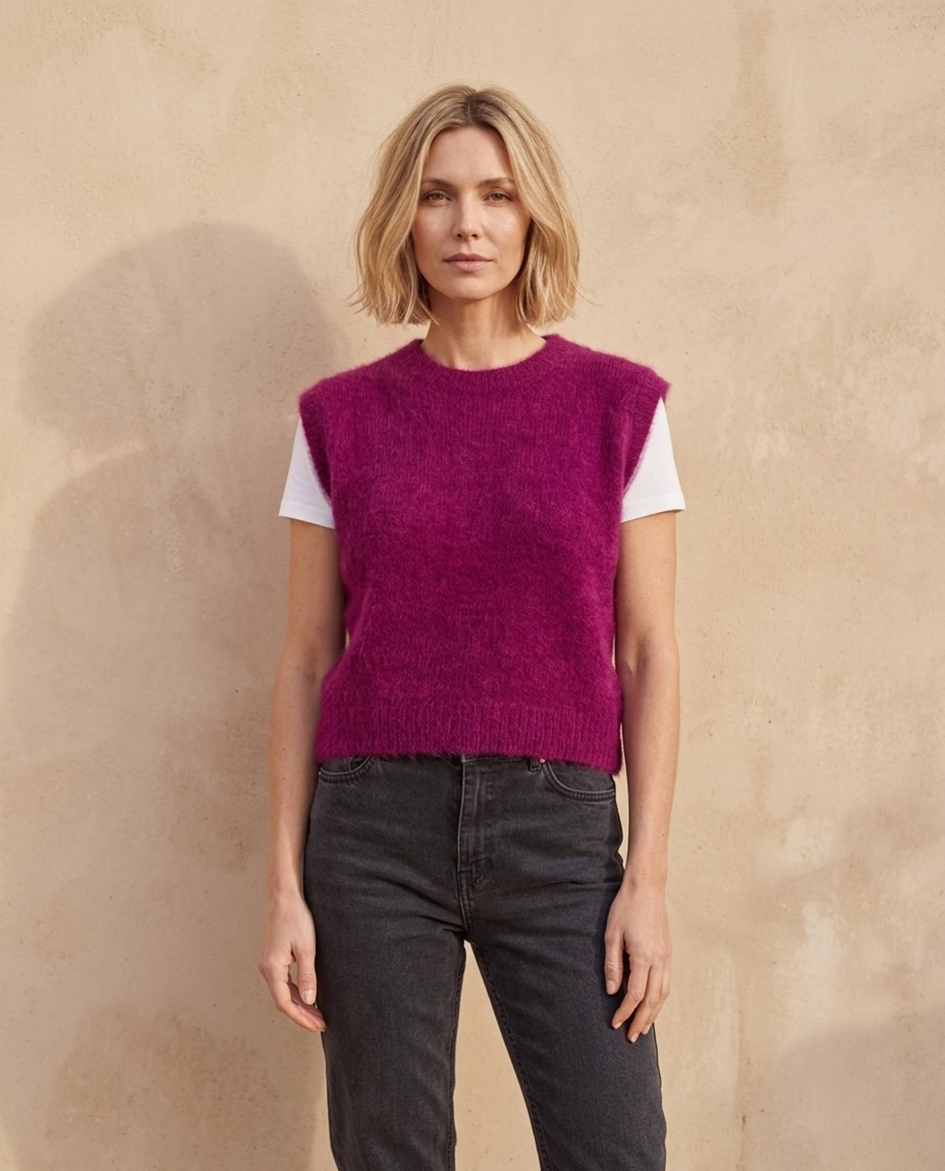 Modèle Pull Sans Manches Femme Léontine