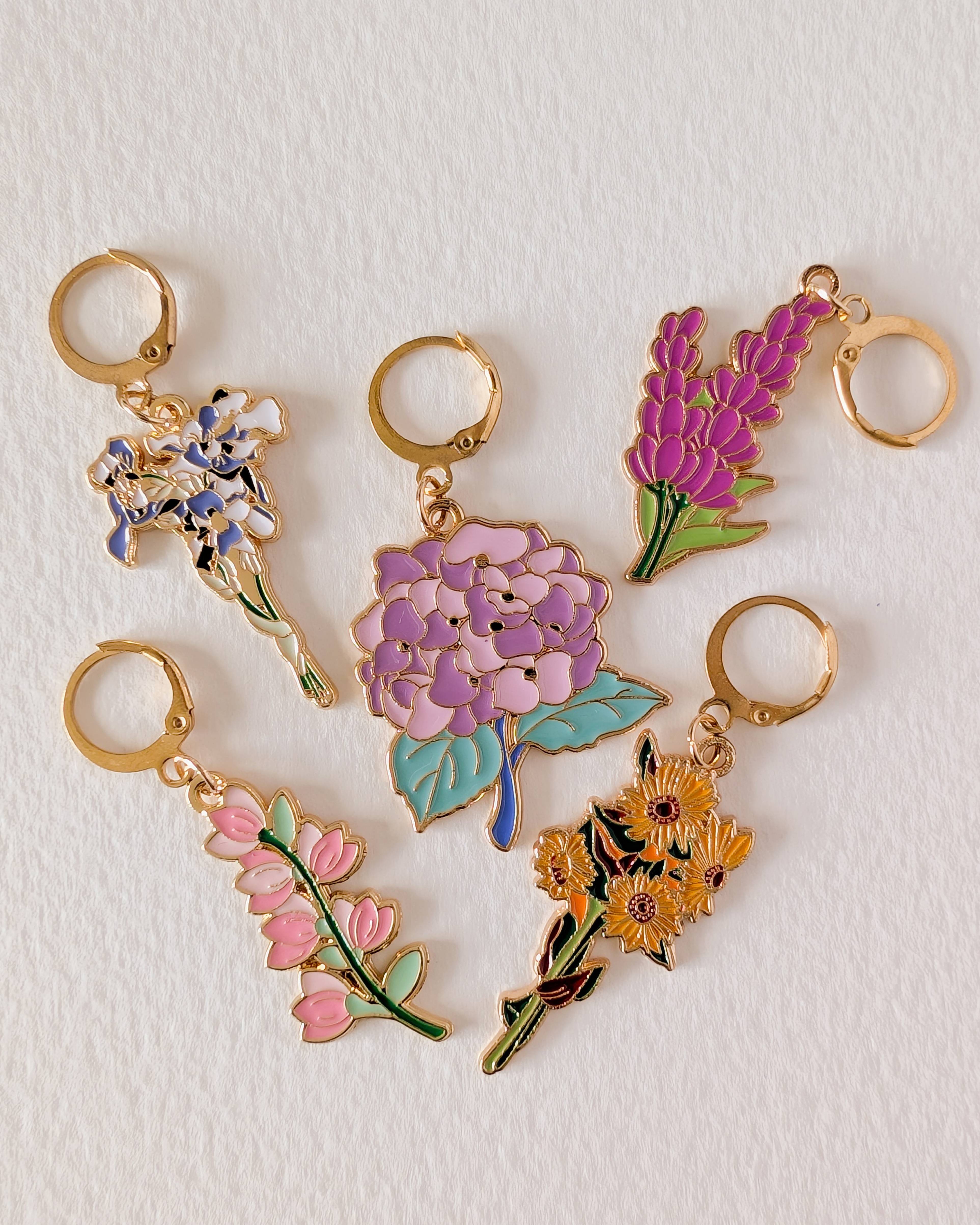 5 Removable Flower Rings