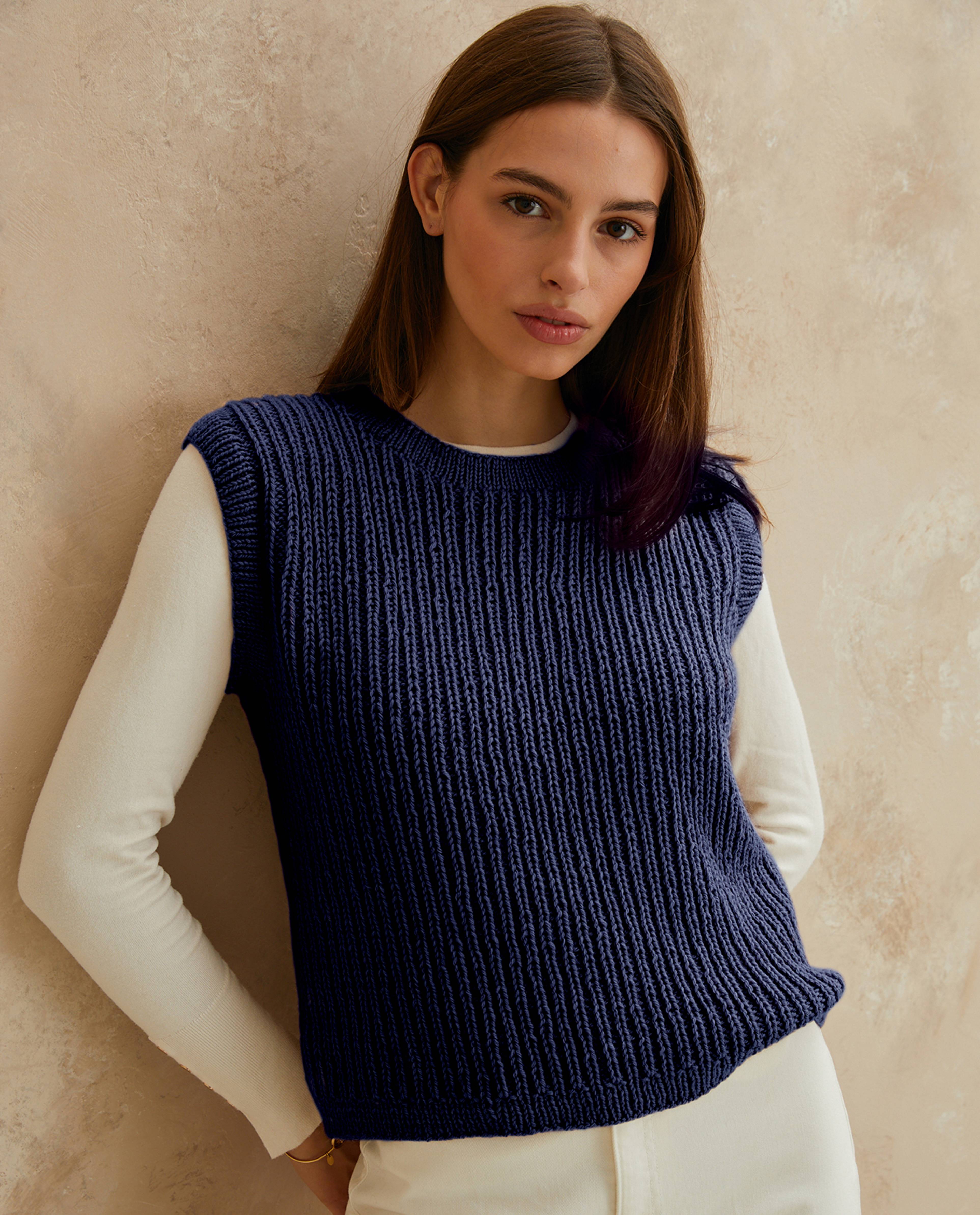 Vrouwelijke Mouwloze Pullover Model Thibault