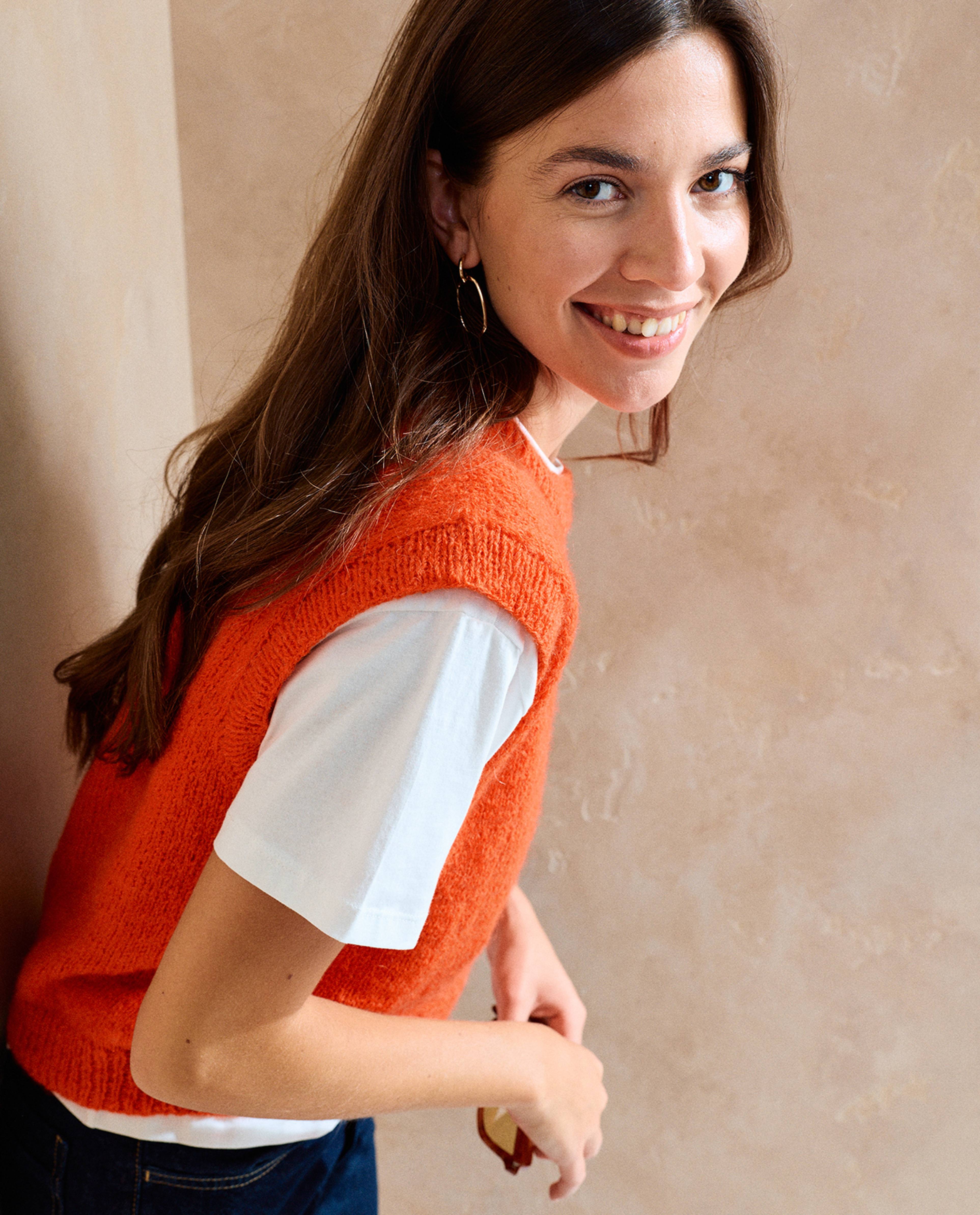 Modèle Pull Sans Manches Femme Olive B