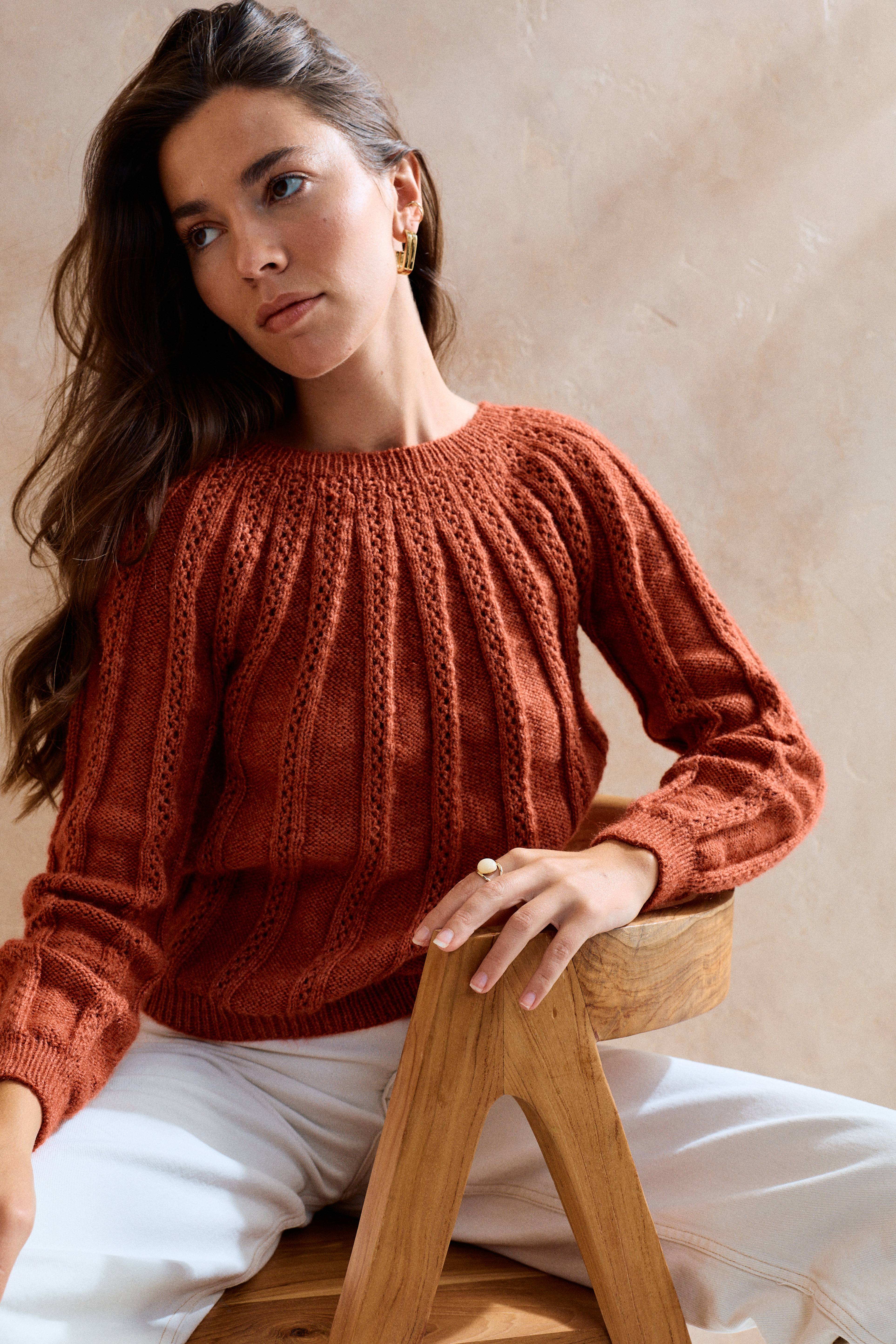 Modèle Pull Femme Clara Soie Mérinos