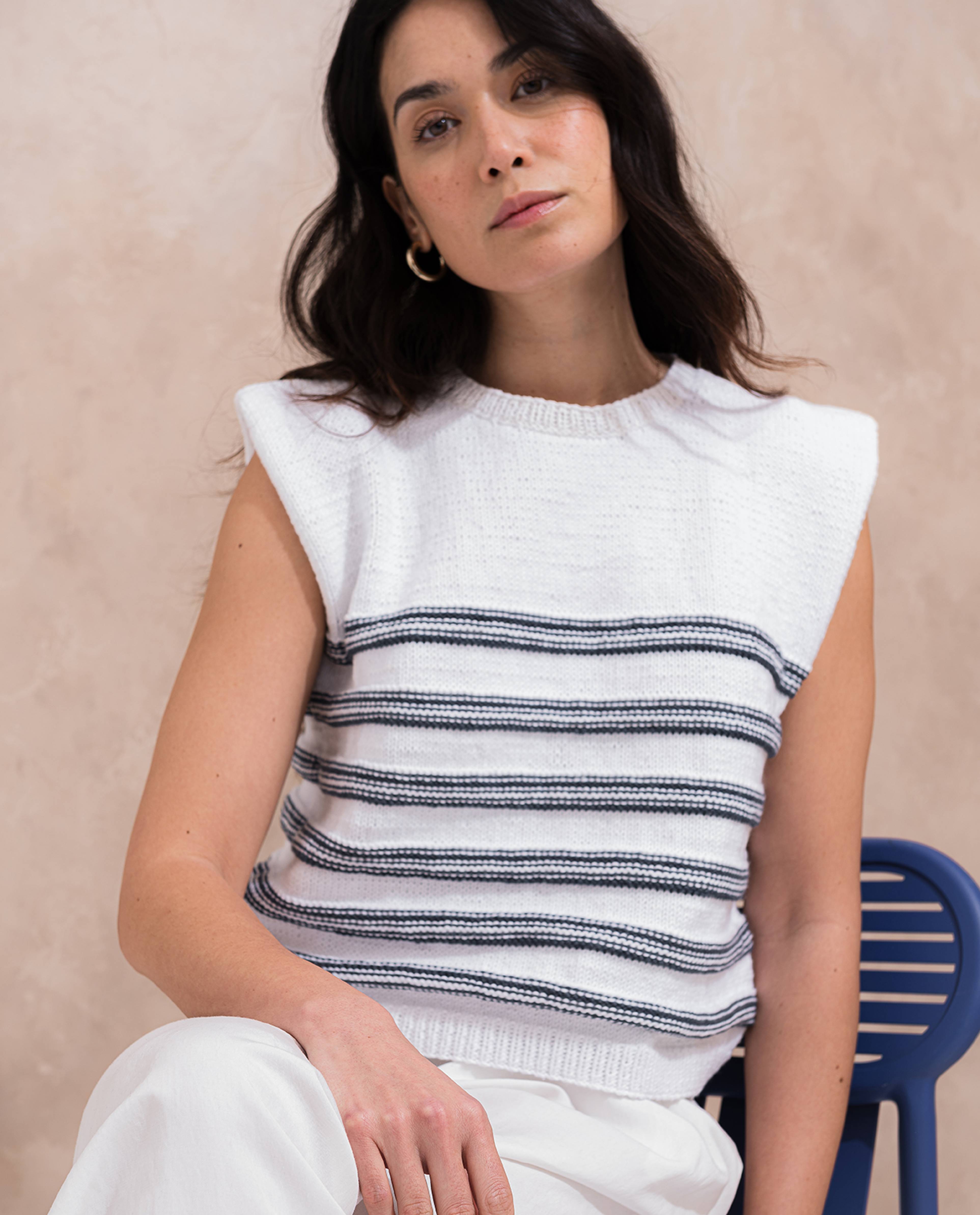 Modèle Pull Sans Manches Femme Léontina