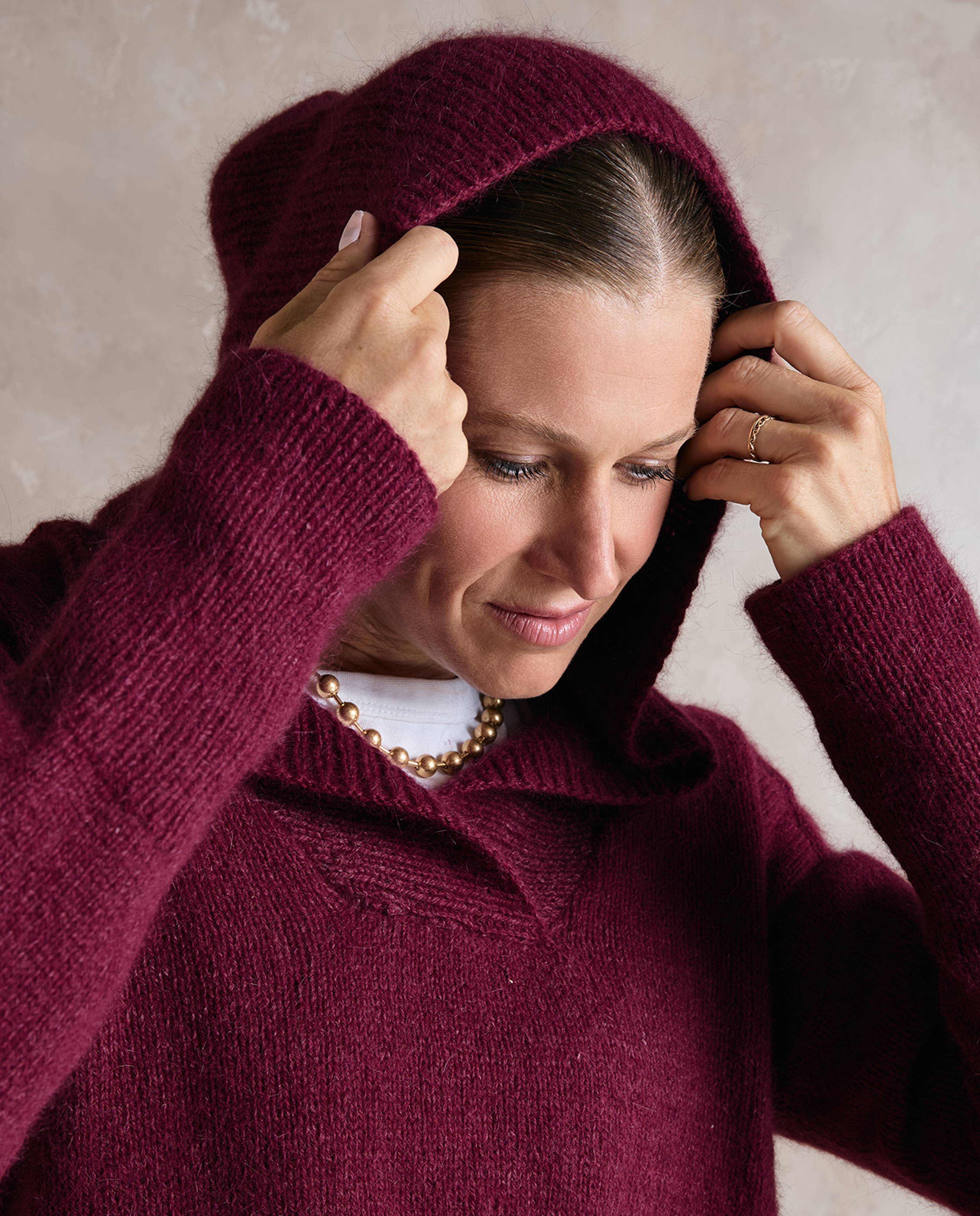 Modèle Pull Femme Prune