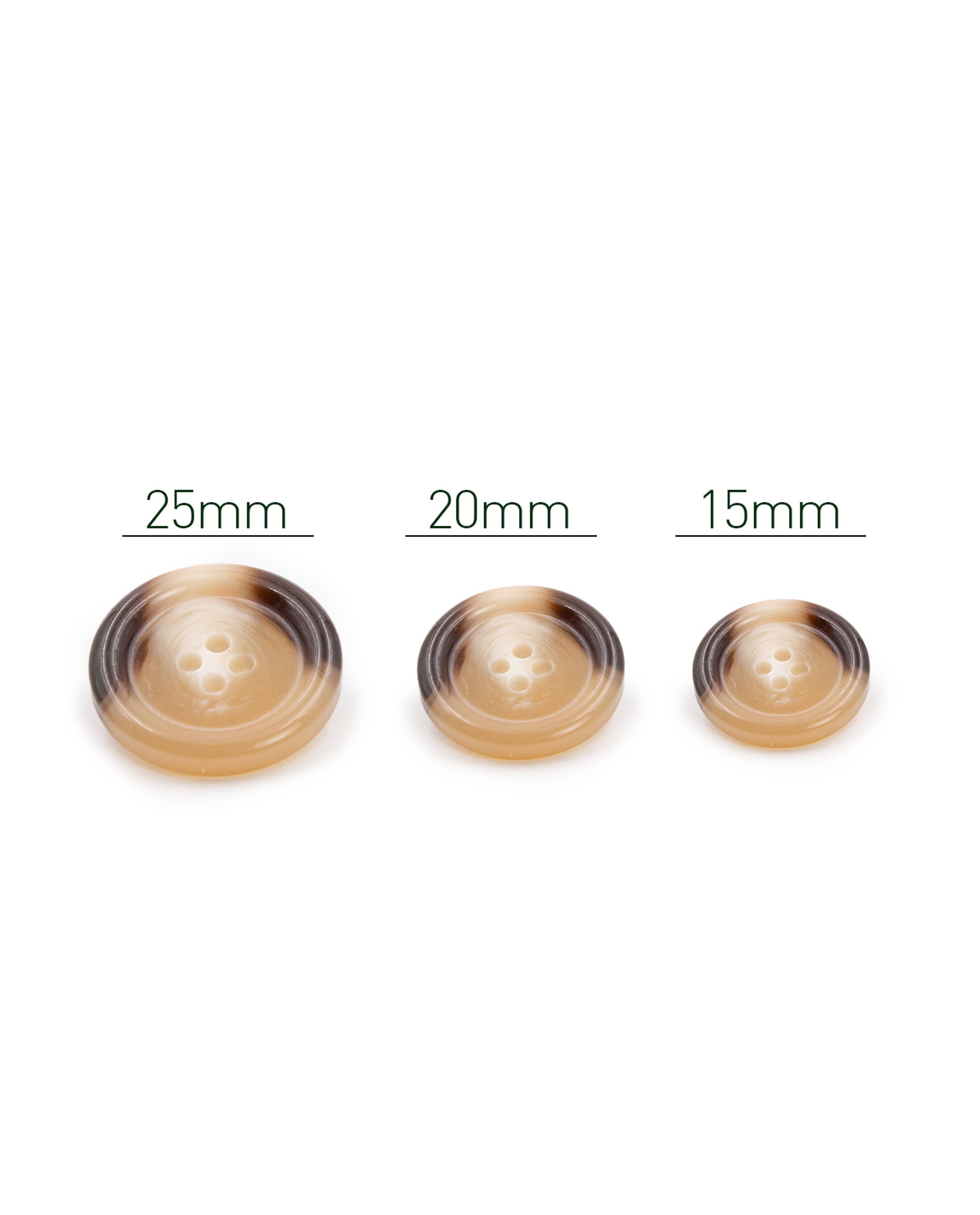 Lot De 5 Boutons Corne Brillant