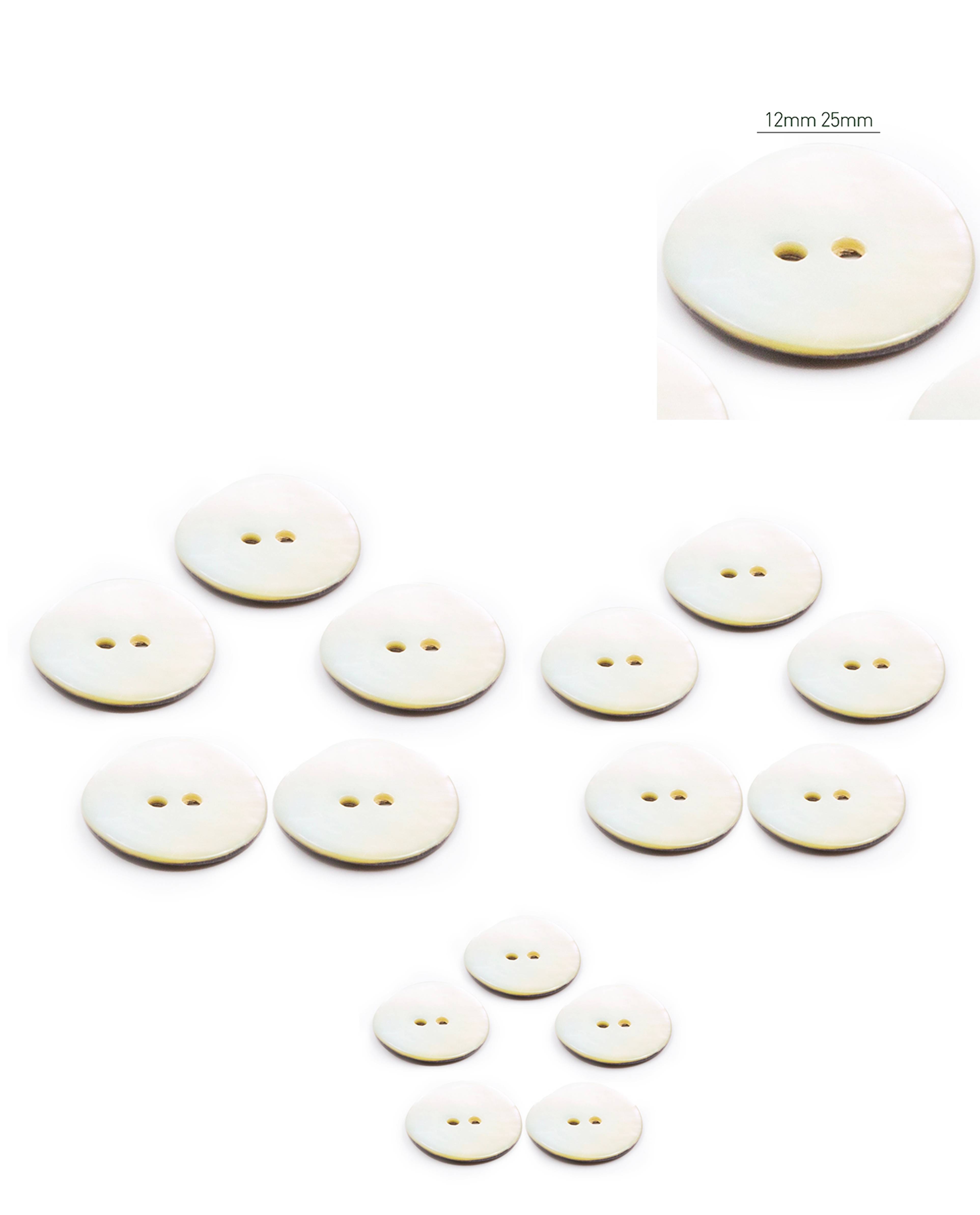 Lot De 5 Boutons Nacre Naturel