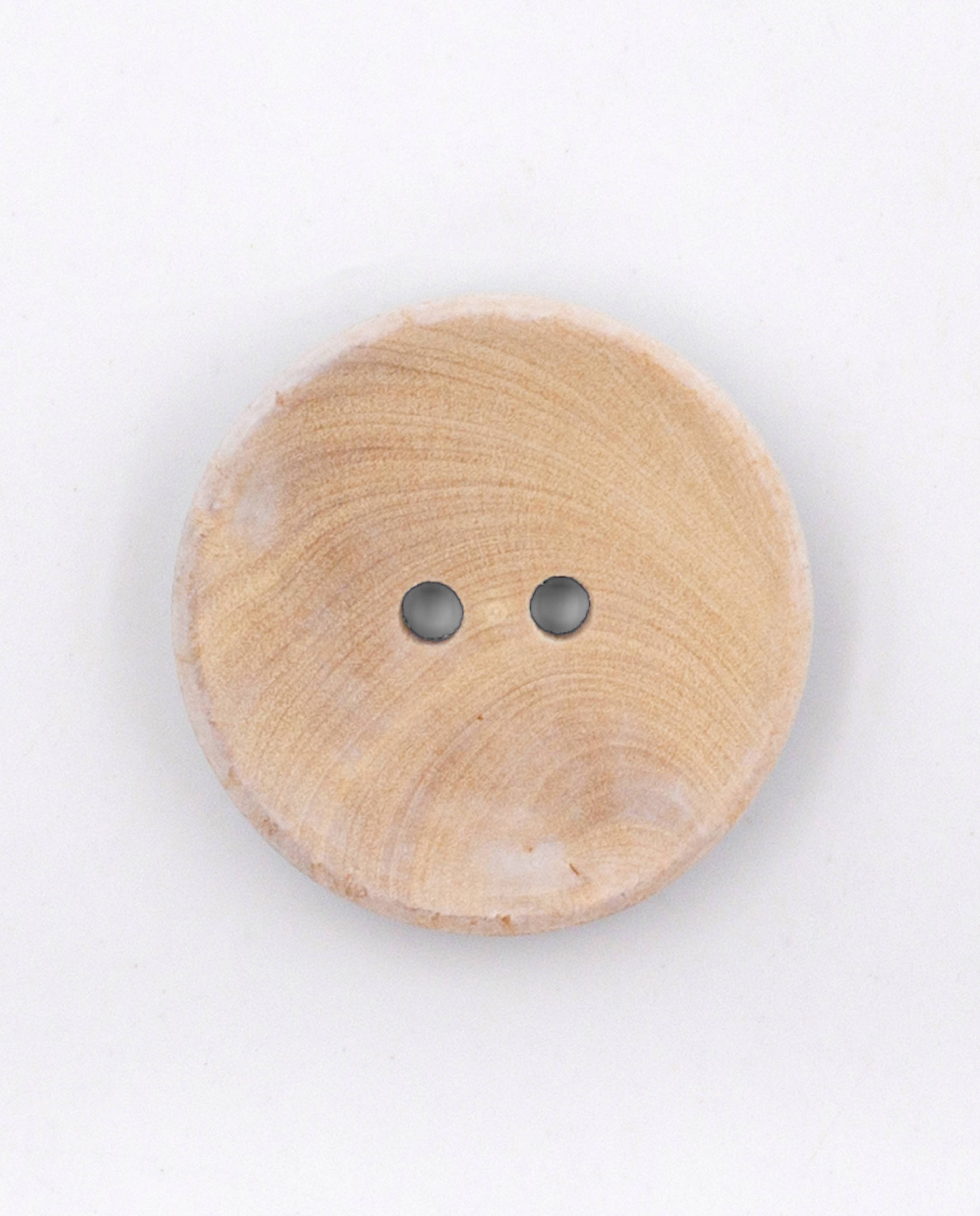 Set of 5 Whitewashed Wooden Buttons