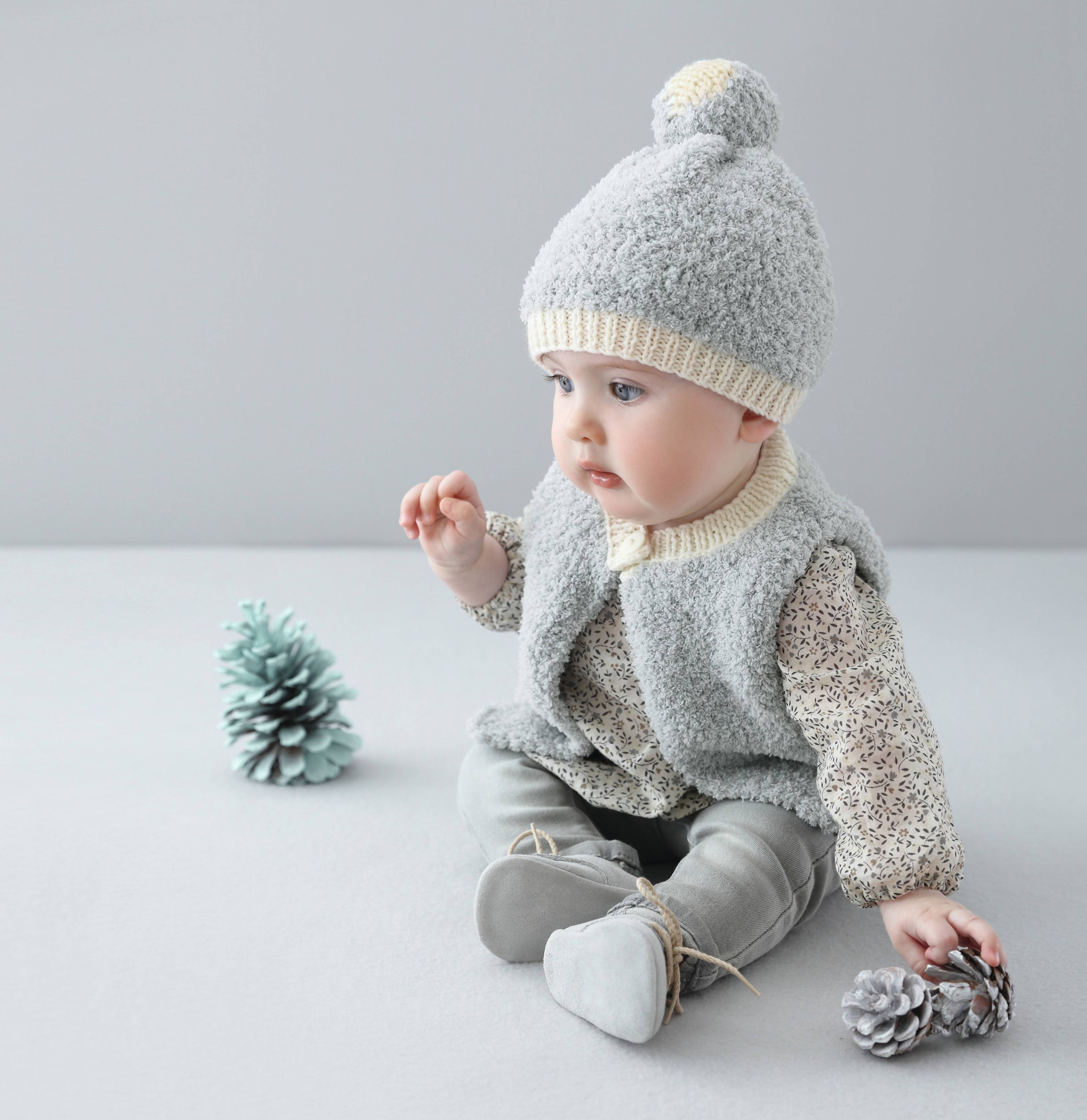 Modèle Bonnet Layette P.douce Givre