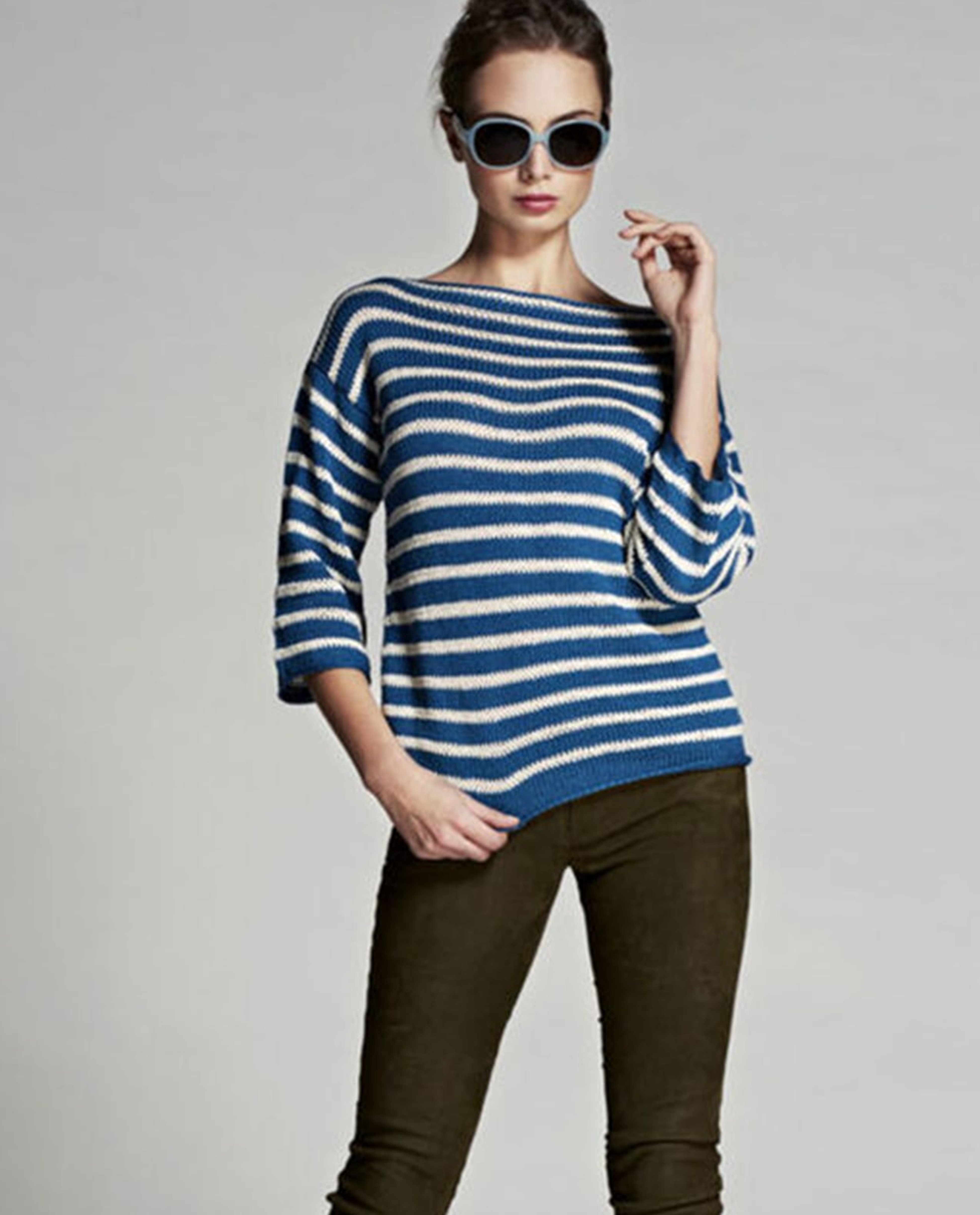 Modèle Pull Marinière Femme