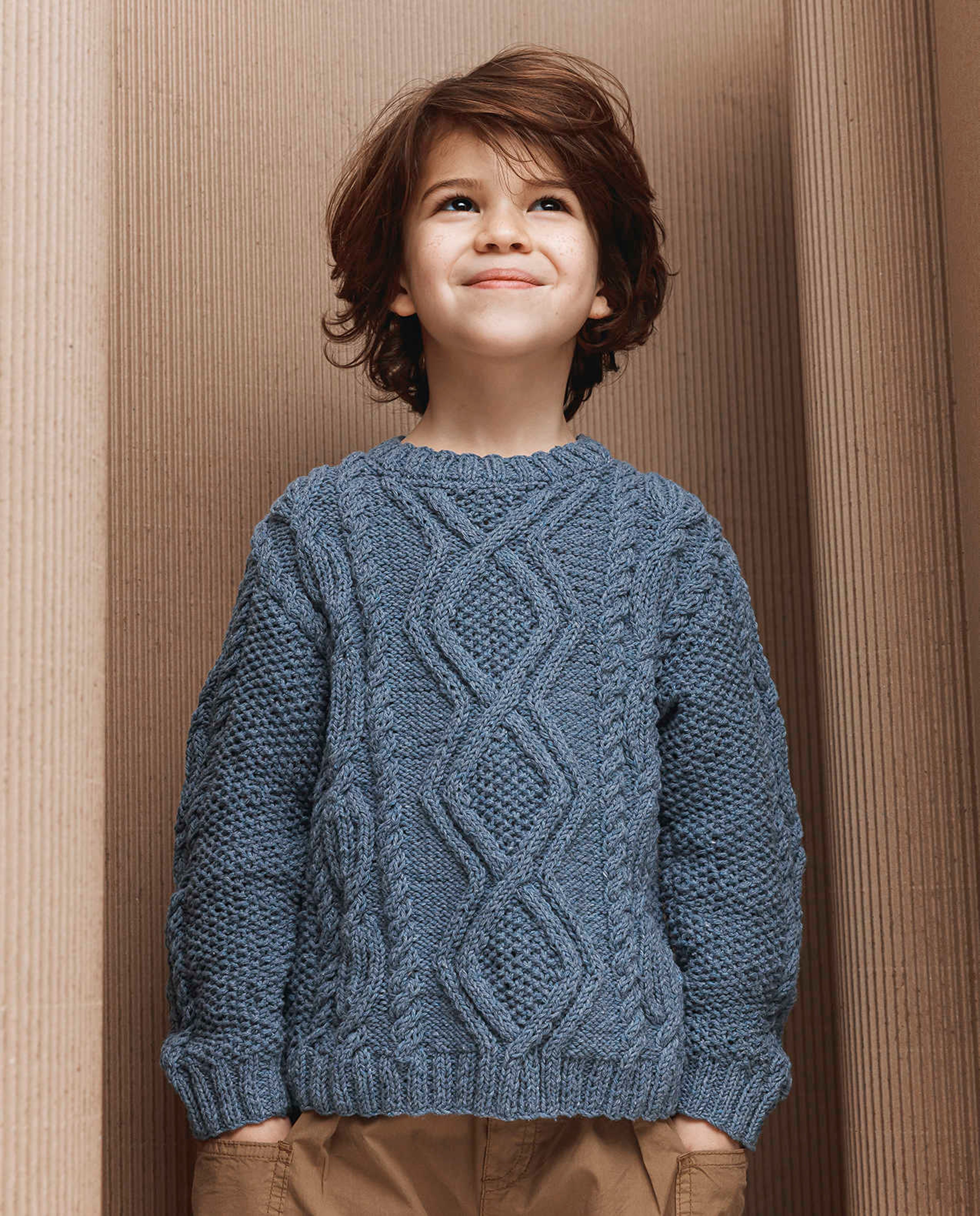 Dimitri Boy's Sweater Pattern in Phil Ecojean