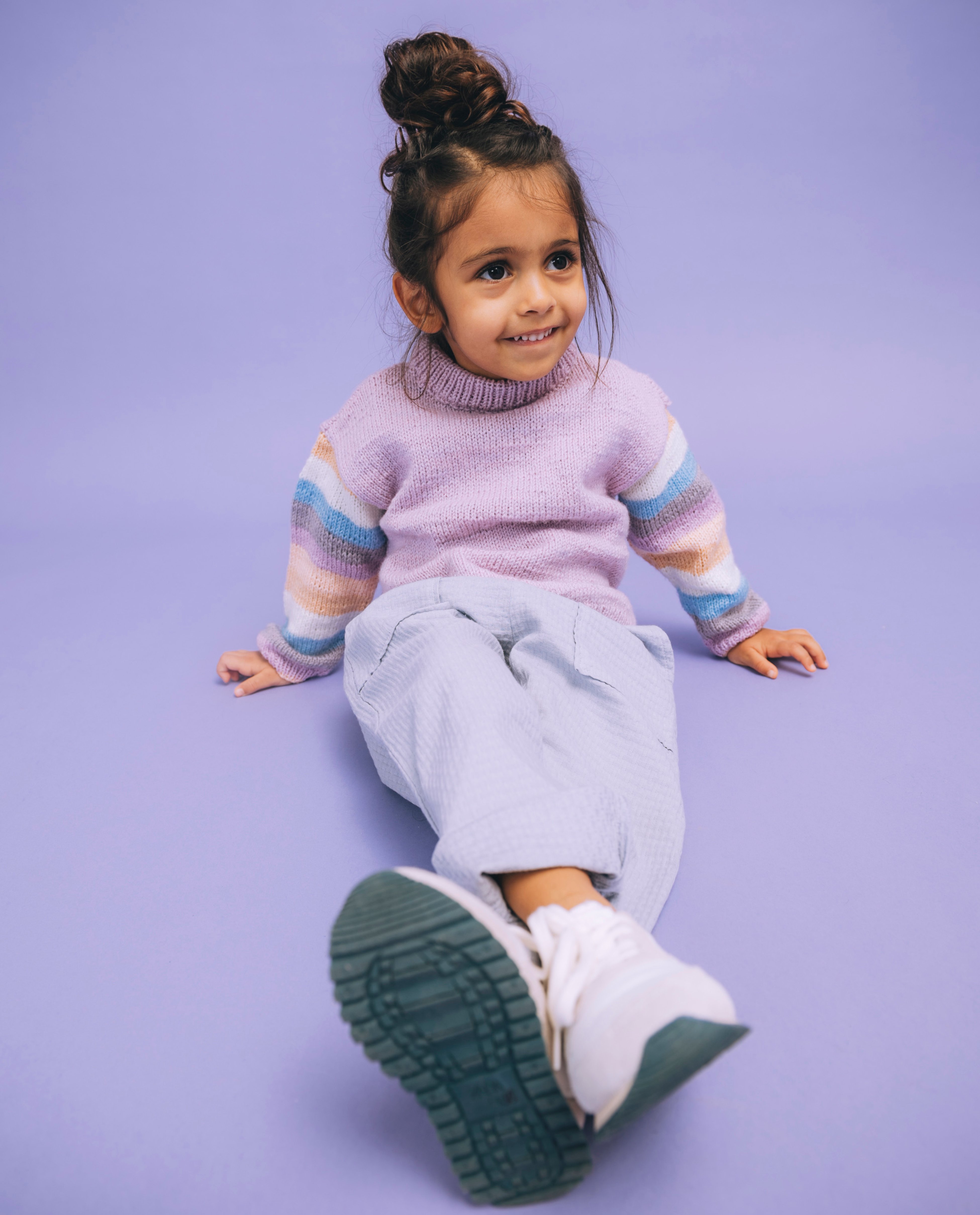 Modèle Pull Fille Juanita Lilas