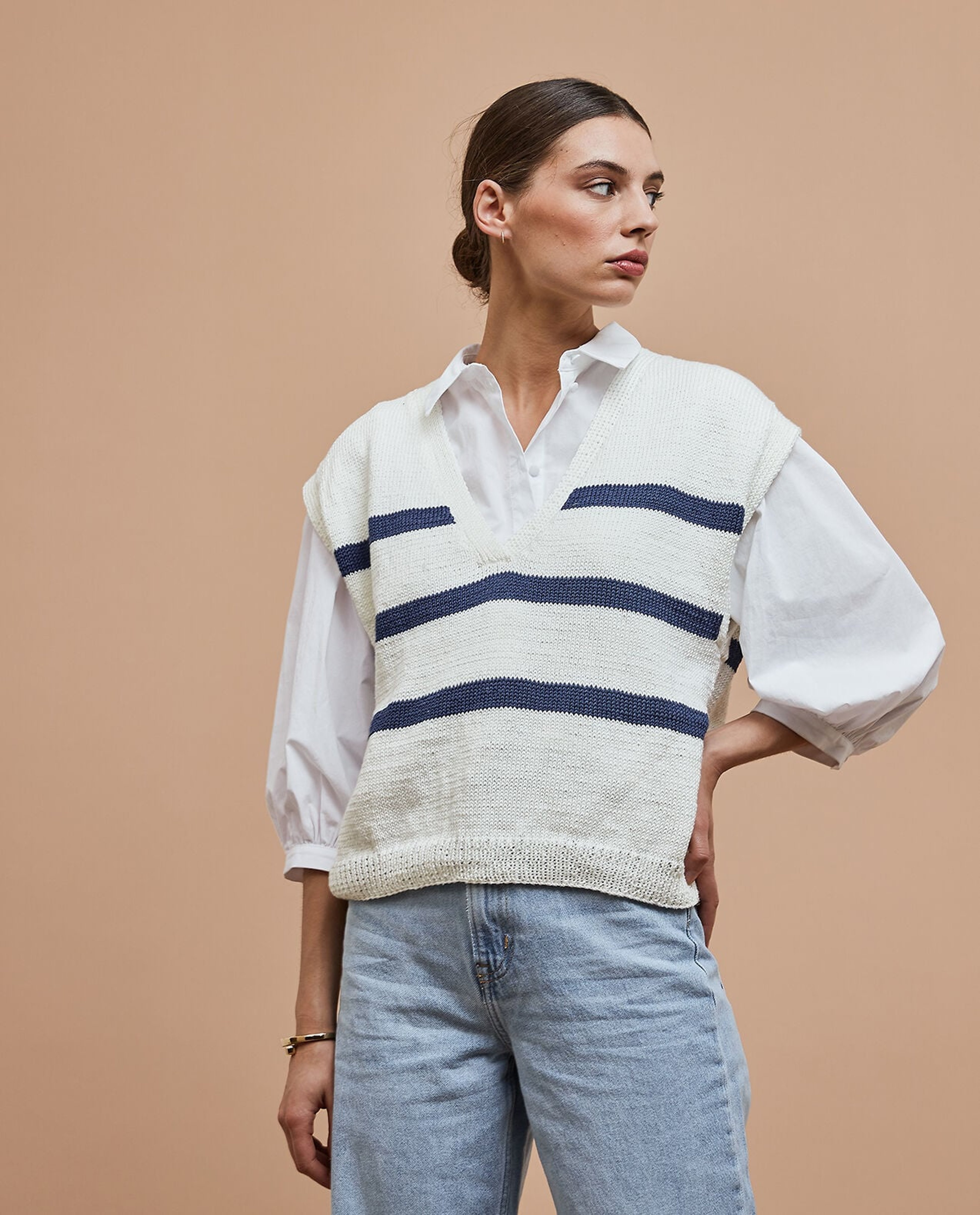 Modèle Pull Sans Manches Femme Kati