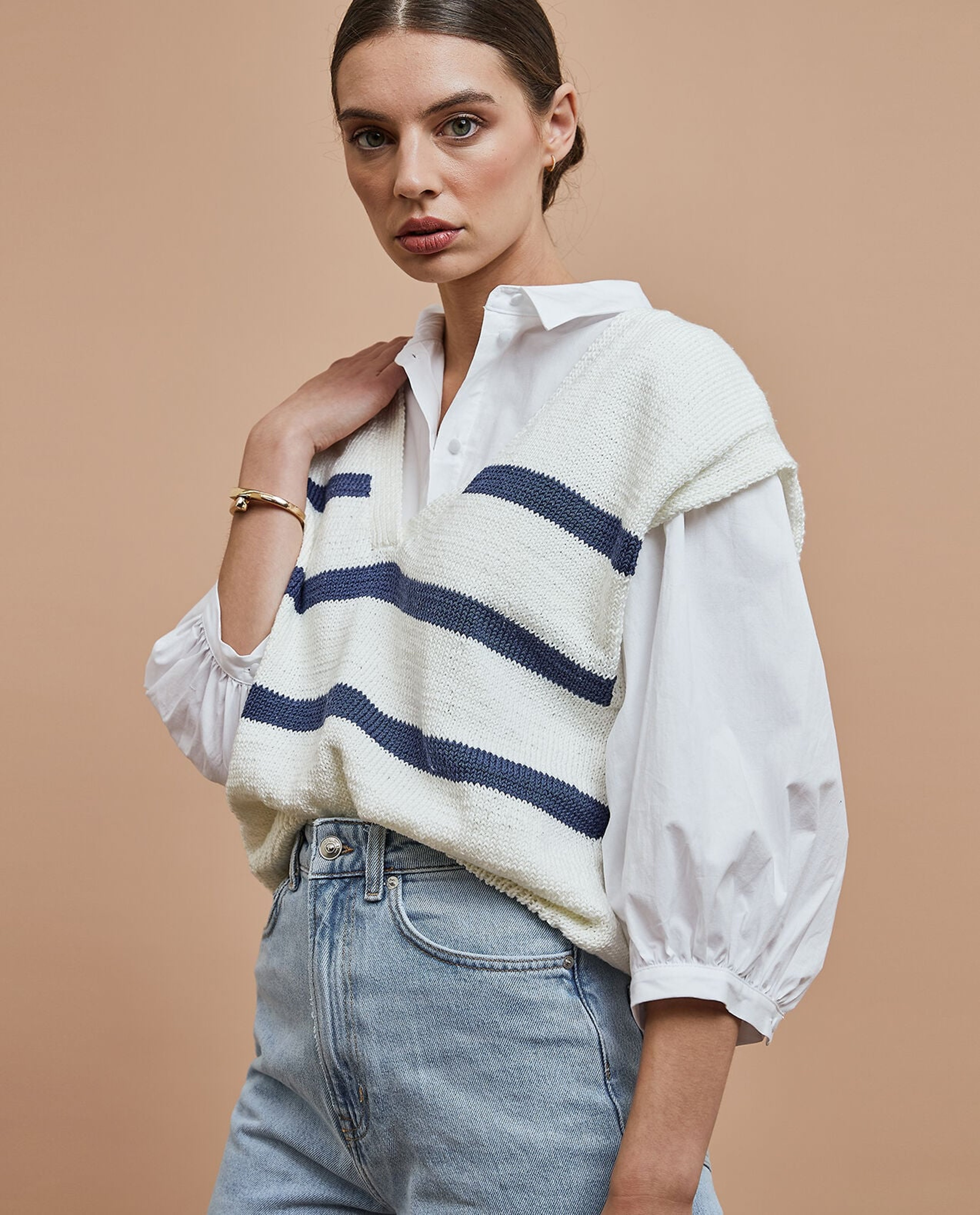 Modèle Pull Sans Manches Femme Kati