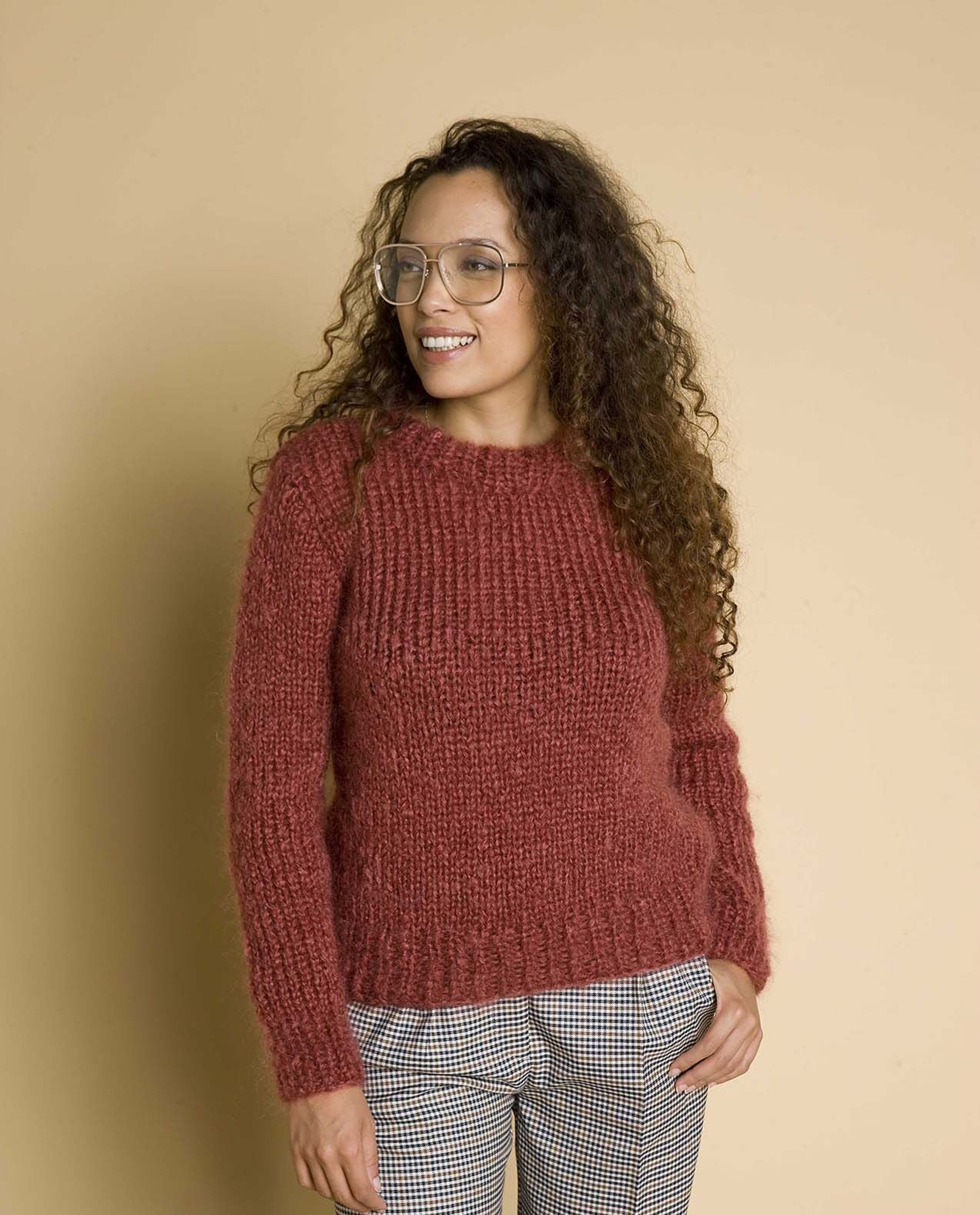 Phil Love Mohair Sweater Model Garnet