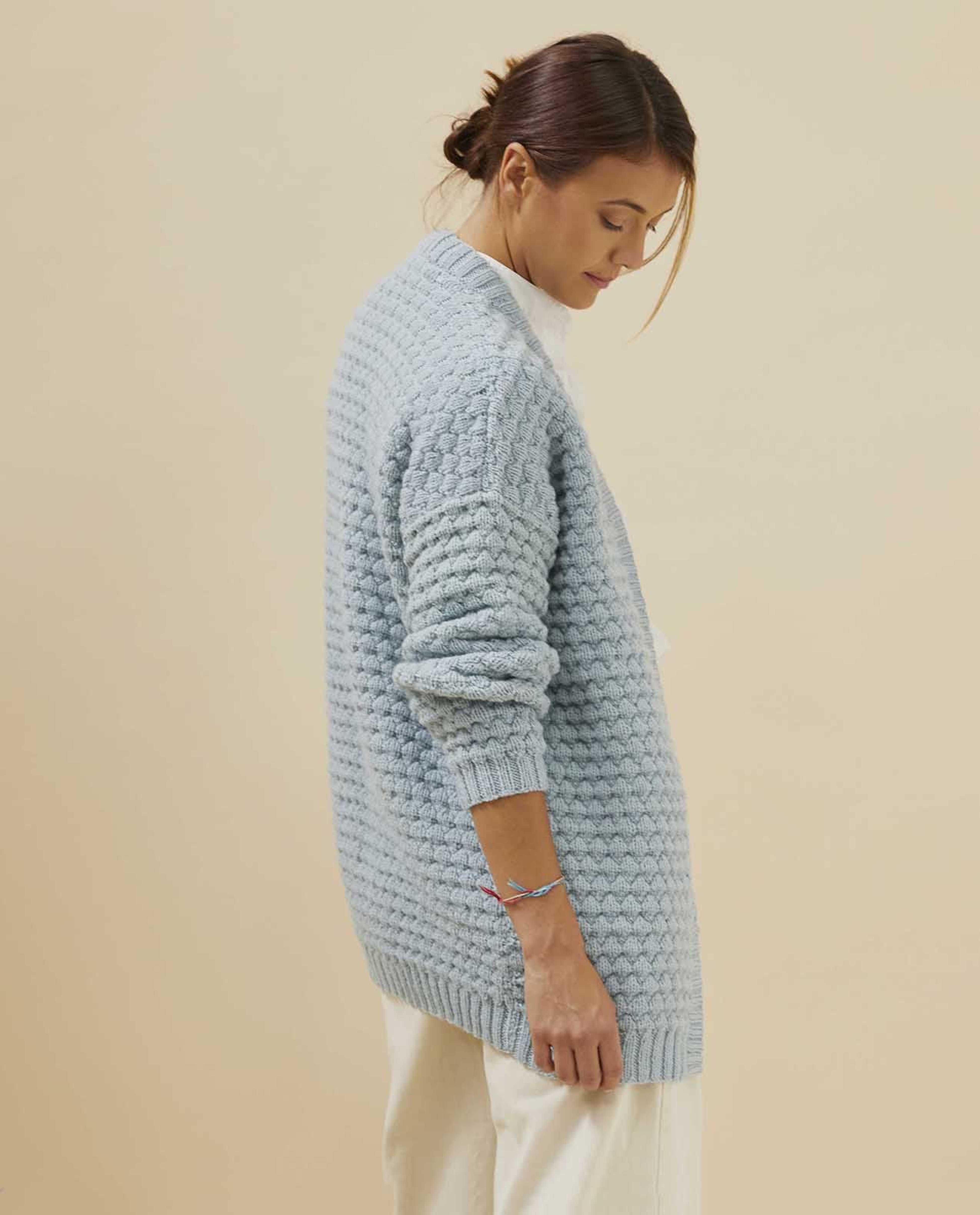 Women's Cardigan Pattern Phil Ecolaine Almond