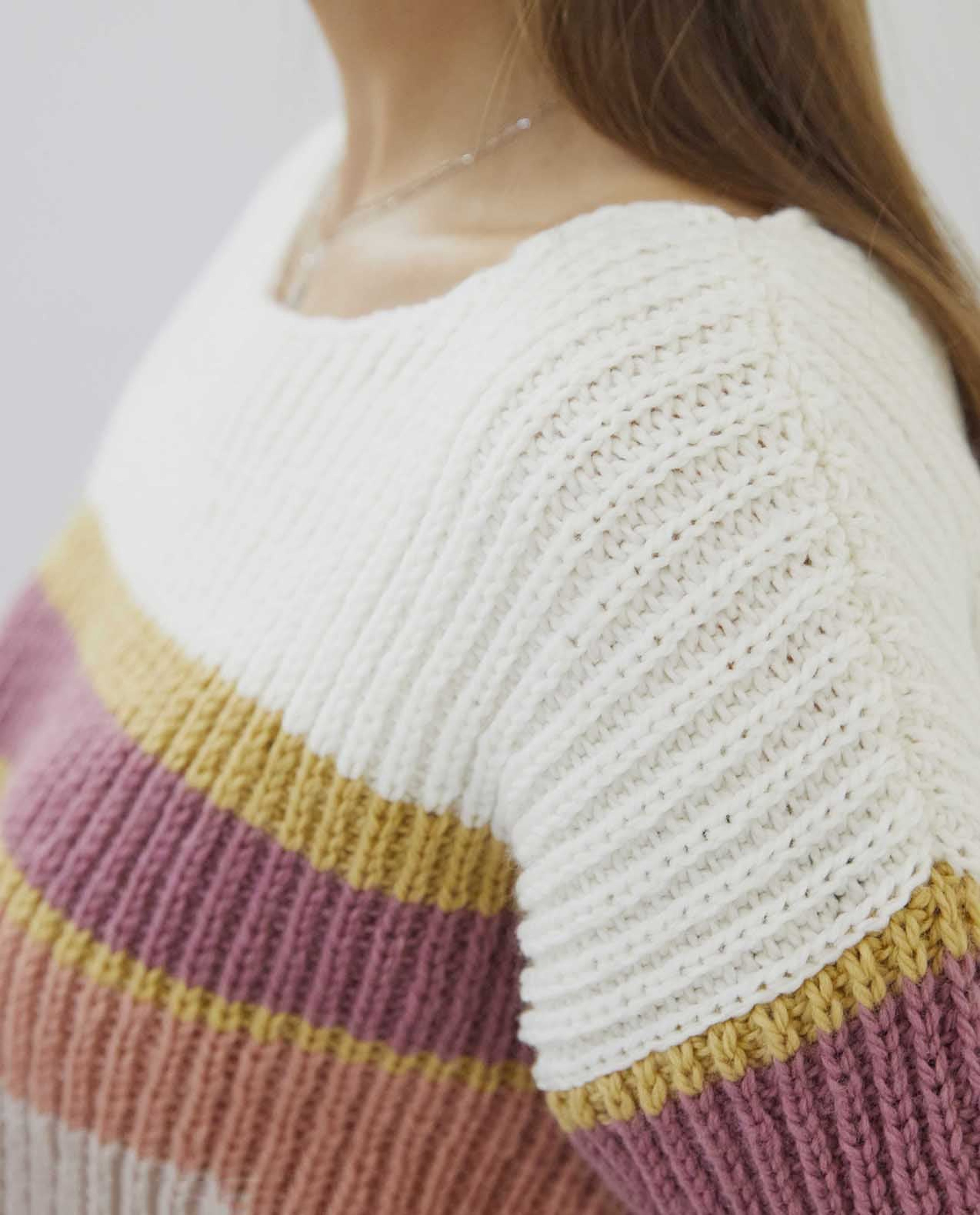 Women's Striped Sweater Eco Wool Model