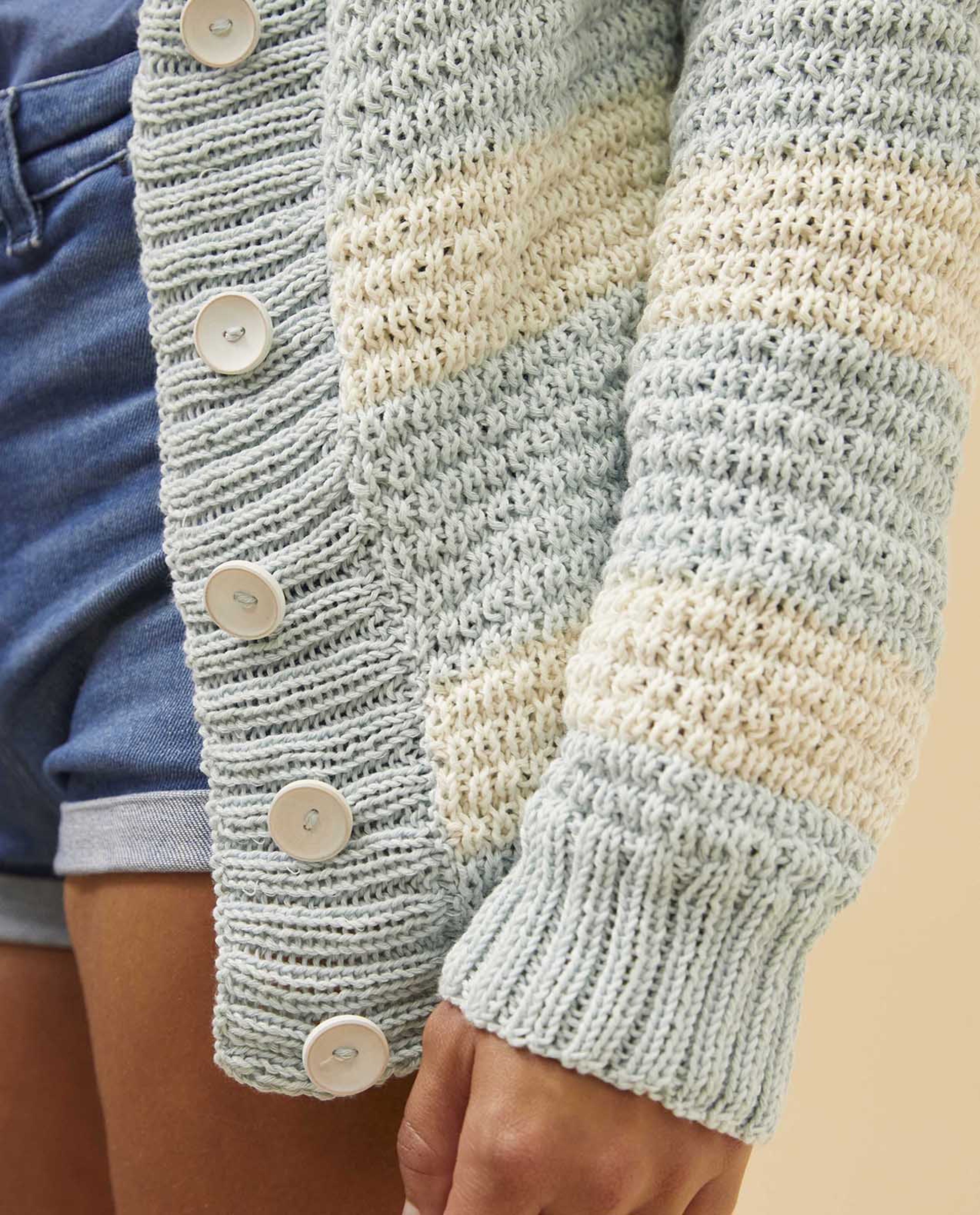 Modèle Gilet Rayé Femme P.océan Opale