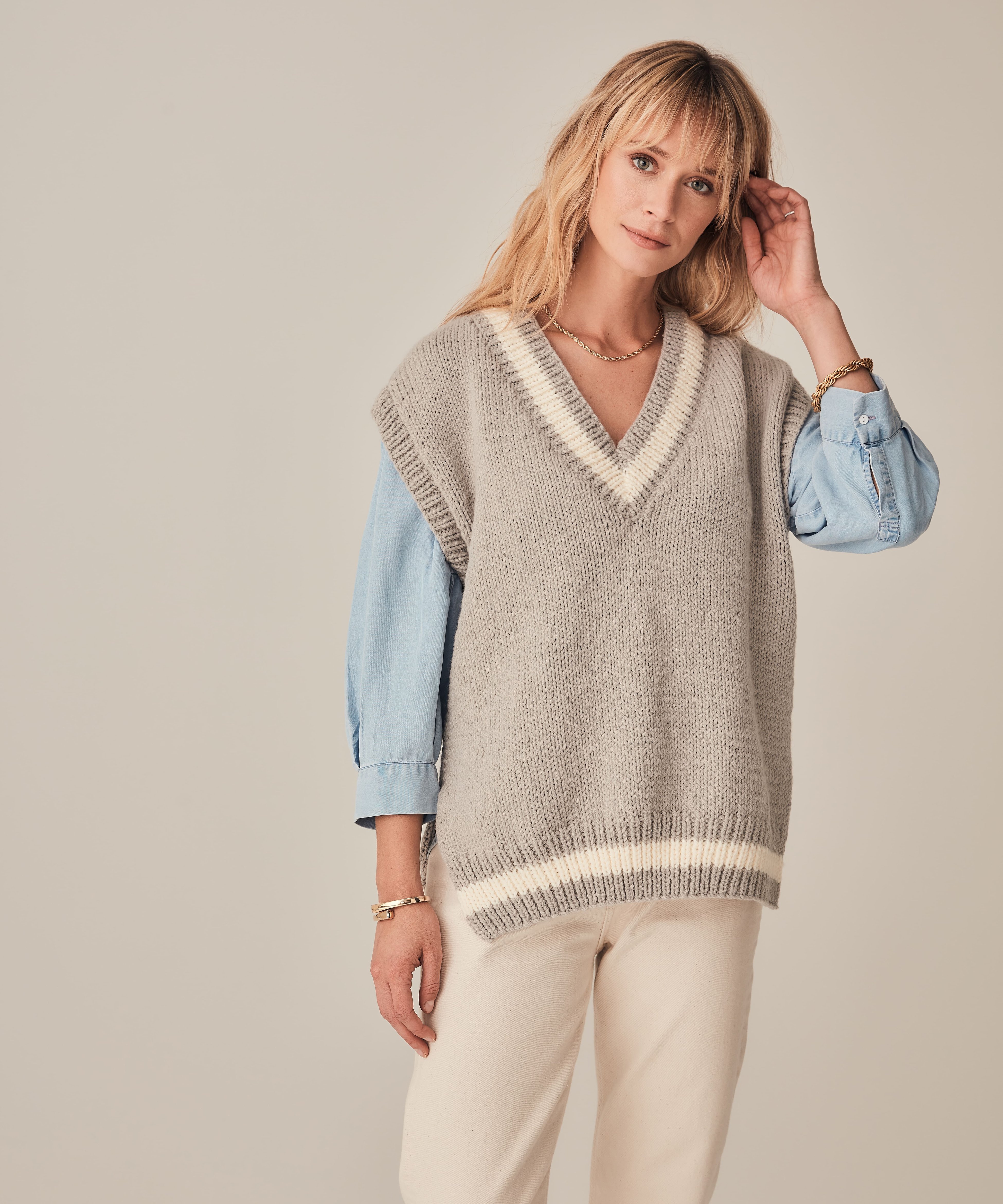 Modèle Pull Sans Manches Femme Louisa