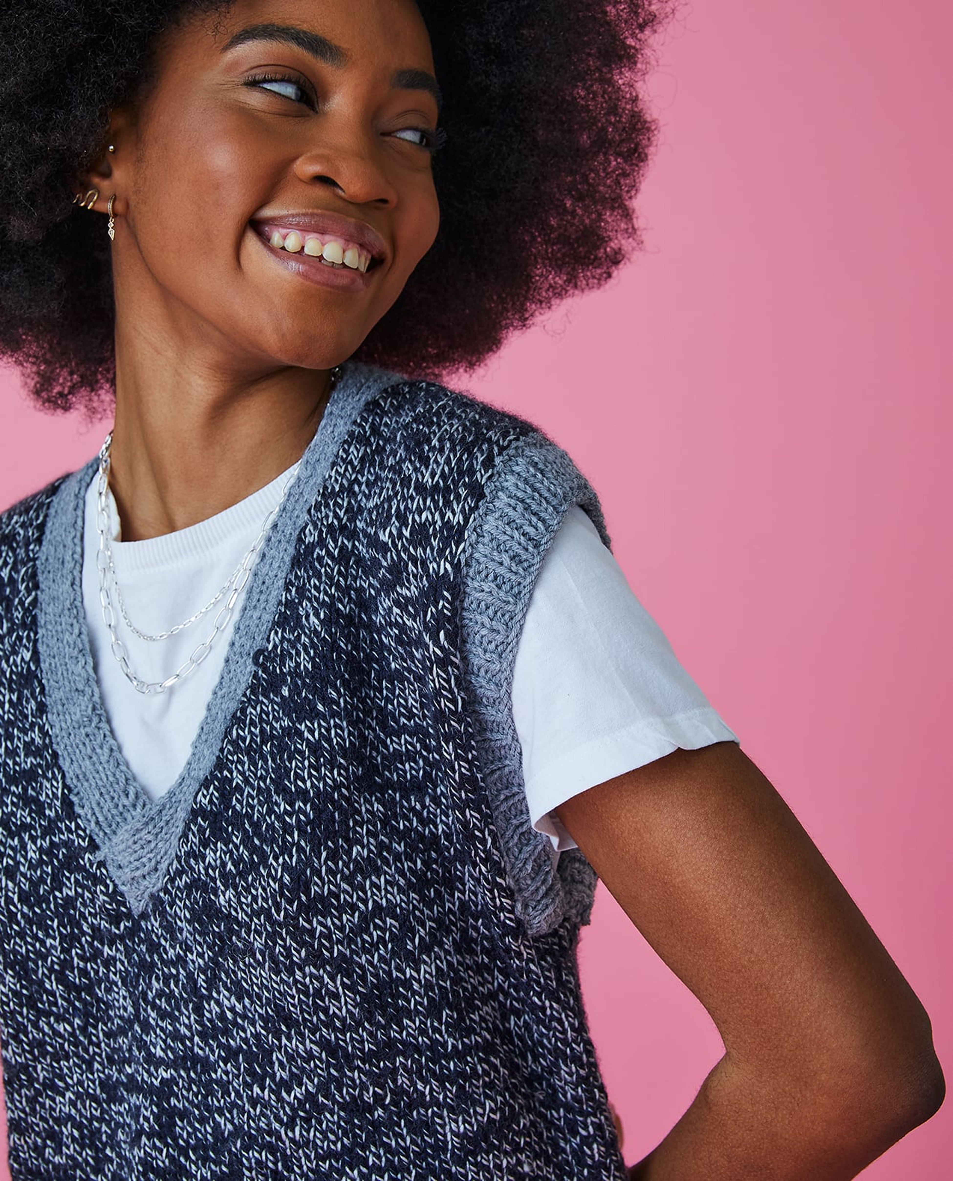 Modèle Pull Sans Manches Femme Sam