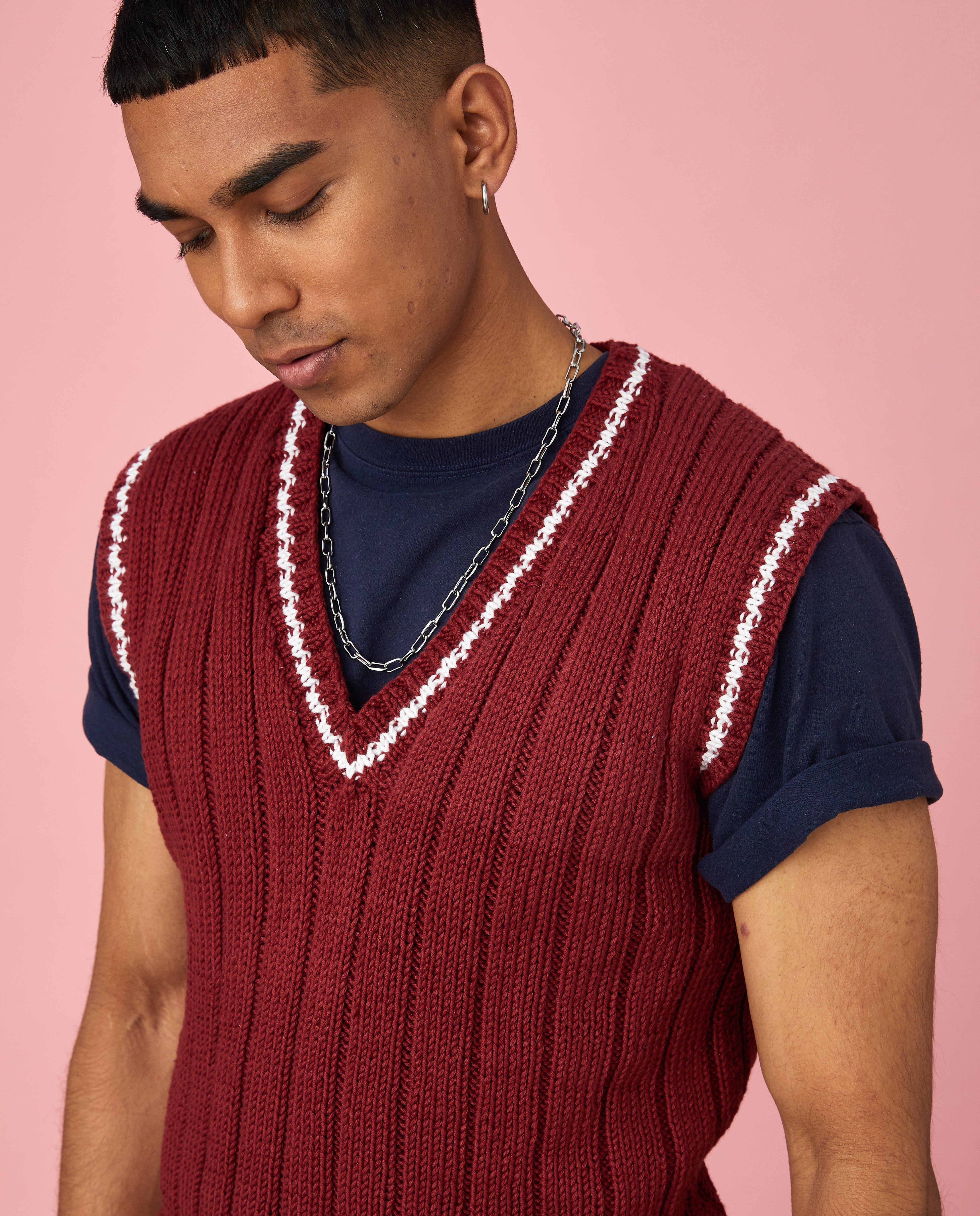 Modèle Pull Sans Manches Homme Fred