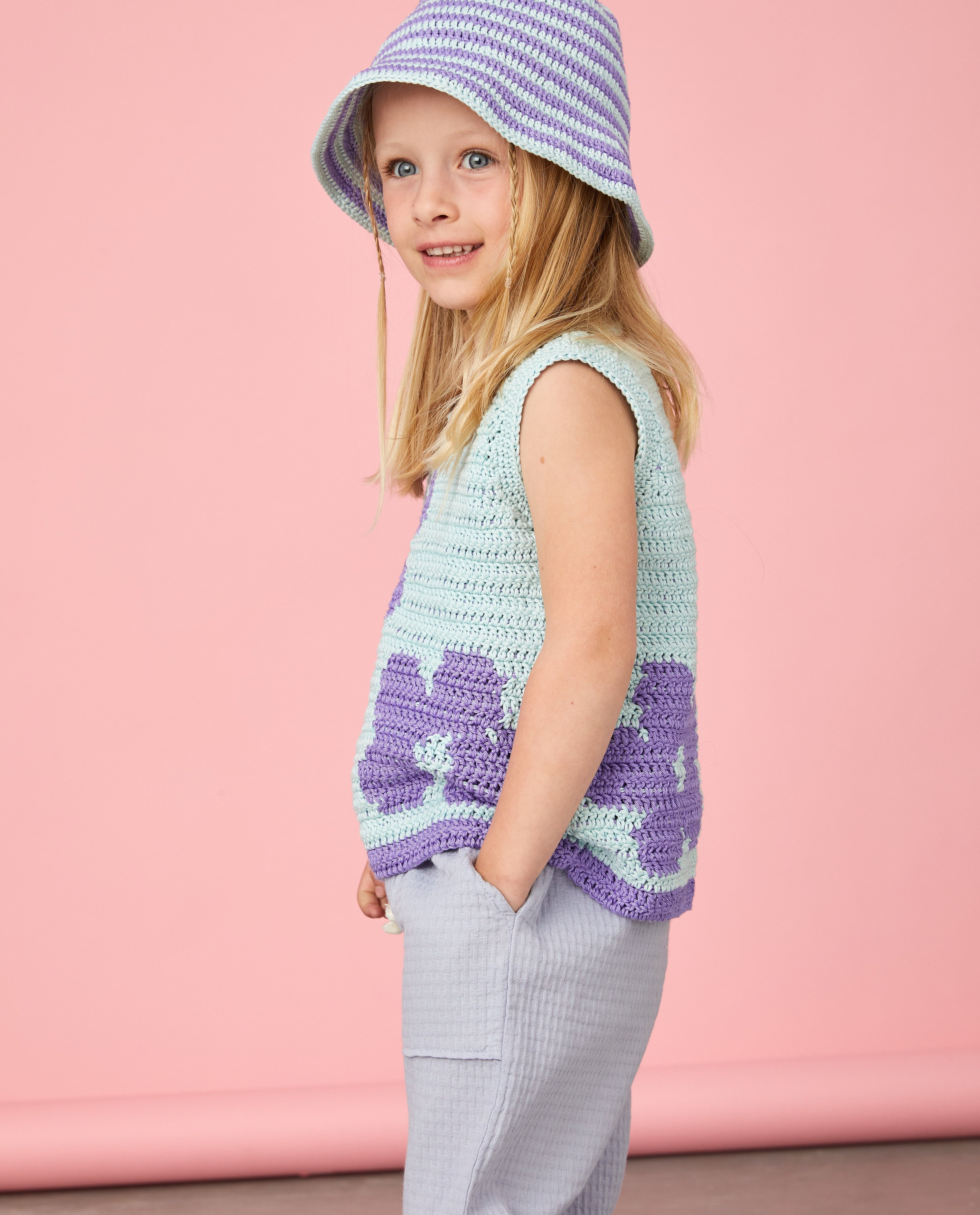 Children's Tank Top Model Gill Aqua