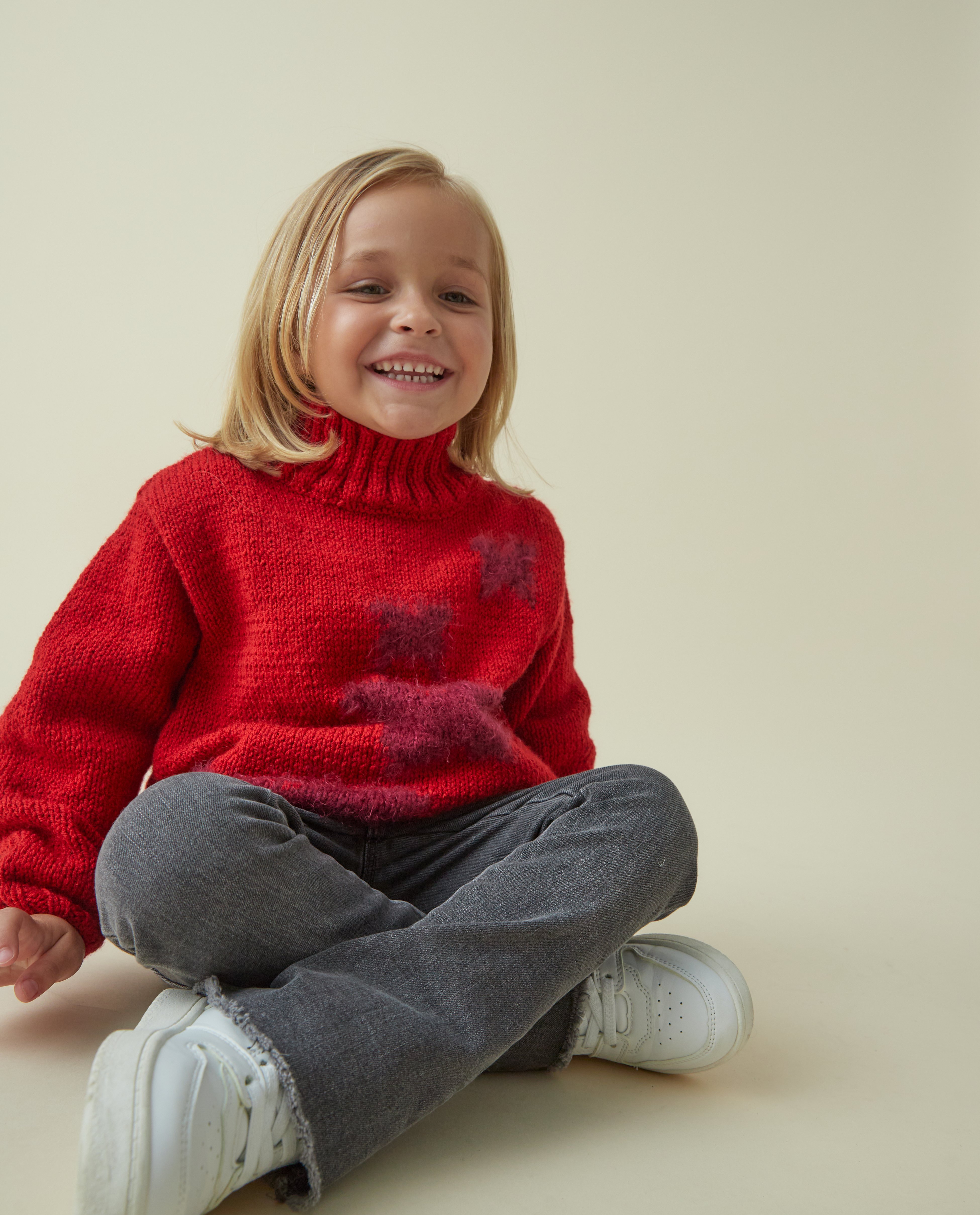 Red Gigi Sweater Model