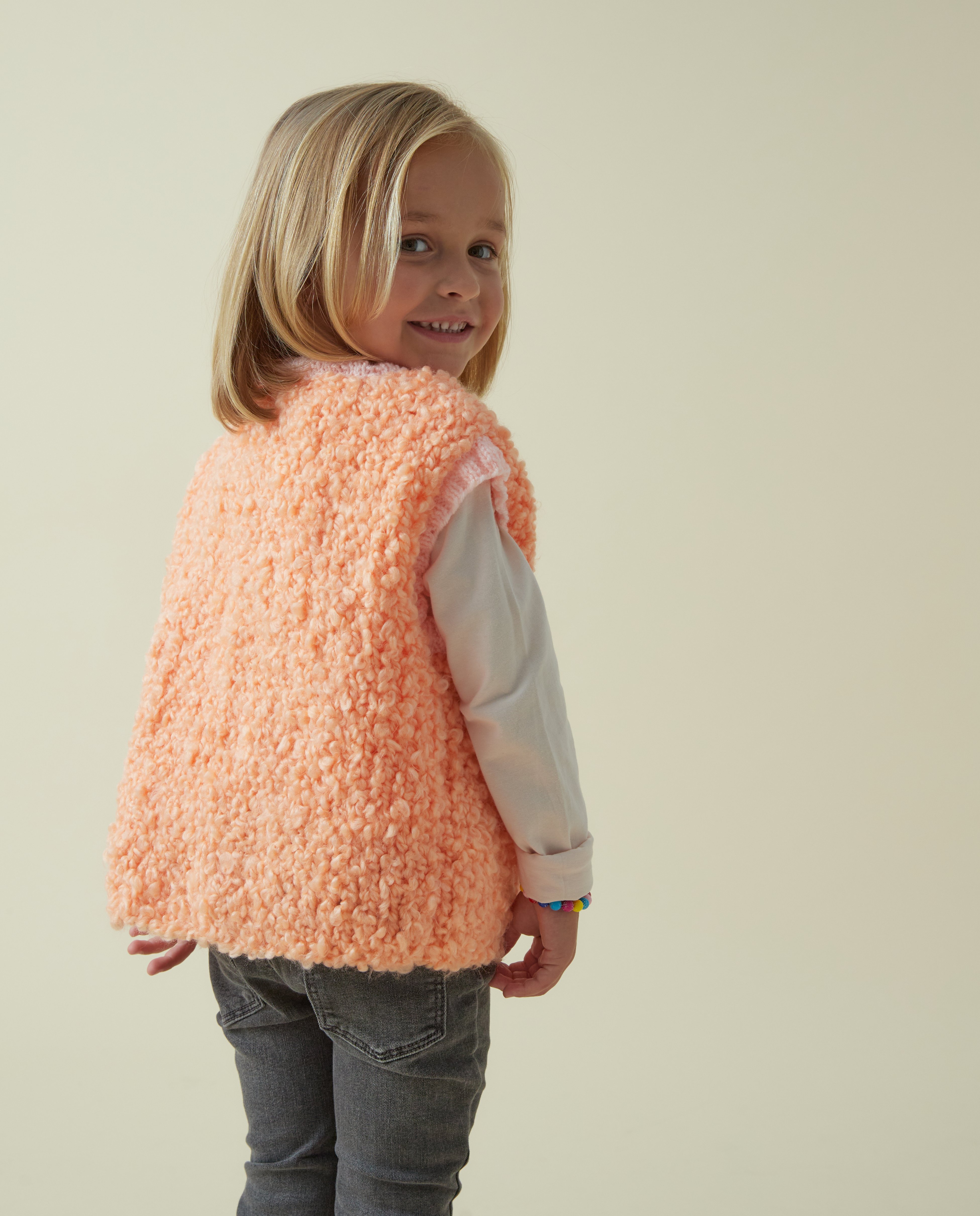 Phoebe Girl's Jacket Pattern Peach