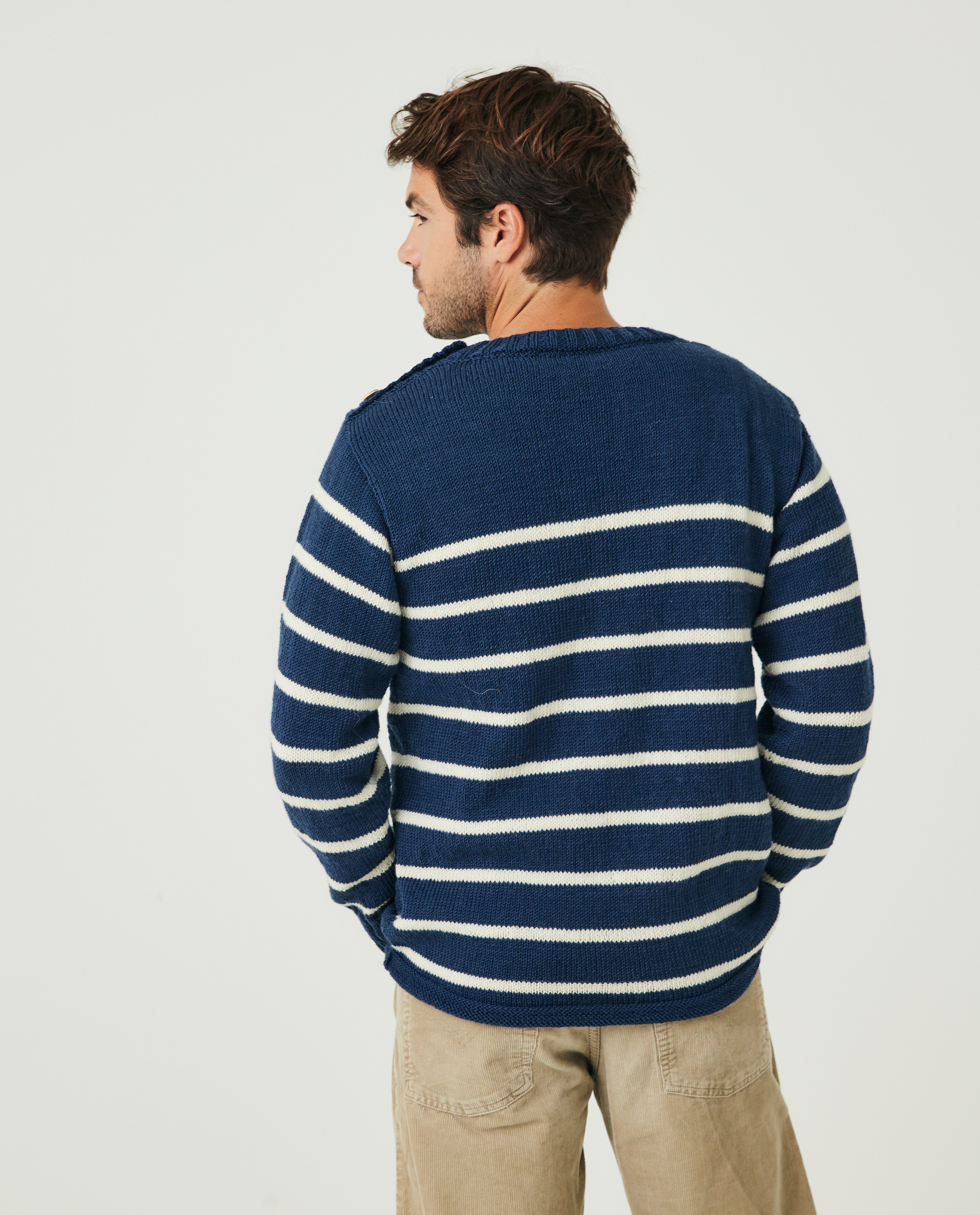 Men's Blue Sailor Sweater Model