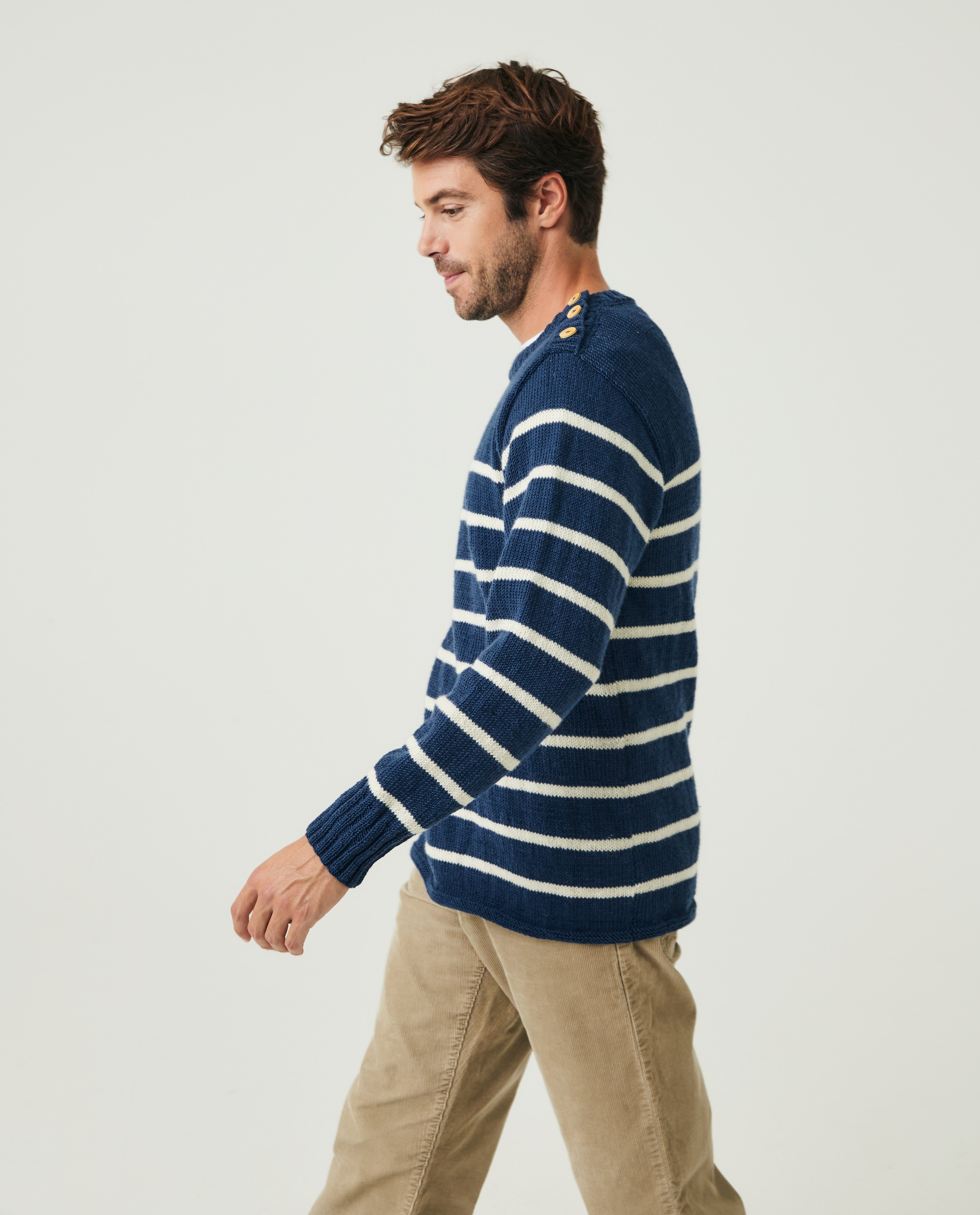 Men's Blue Sailor Sweater Model