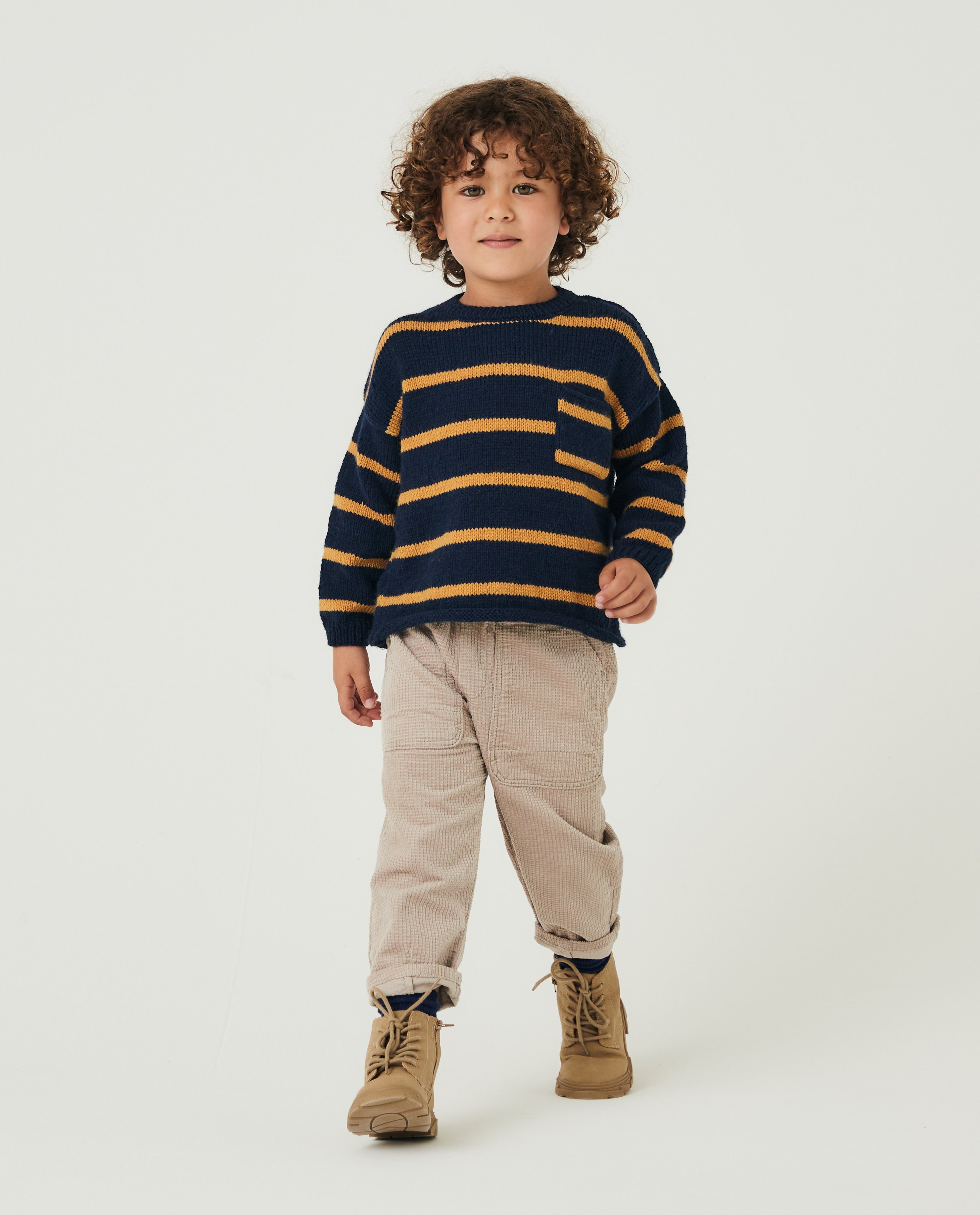 Modèle Pull Garçon Léon Bleu Marine