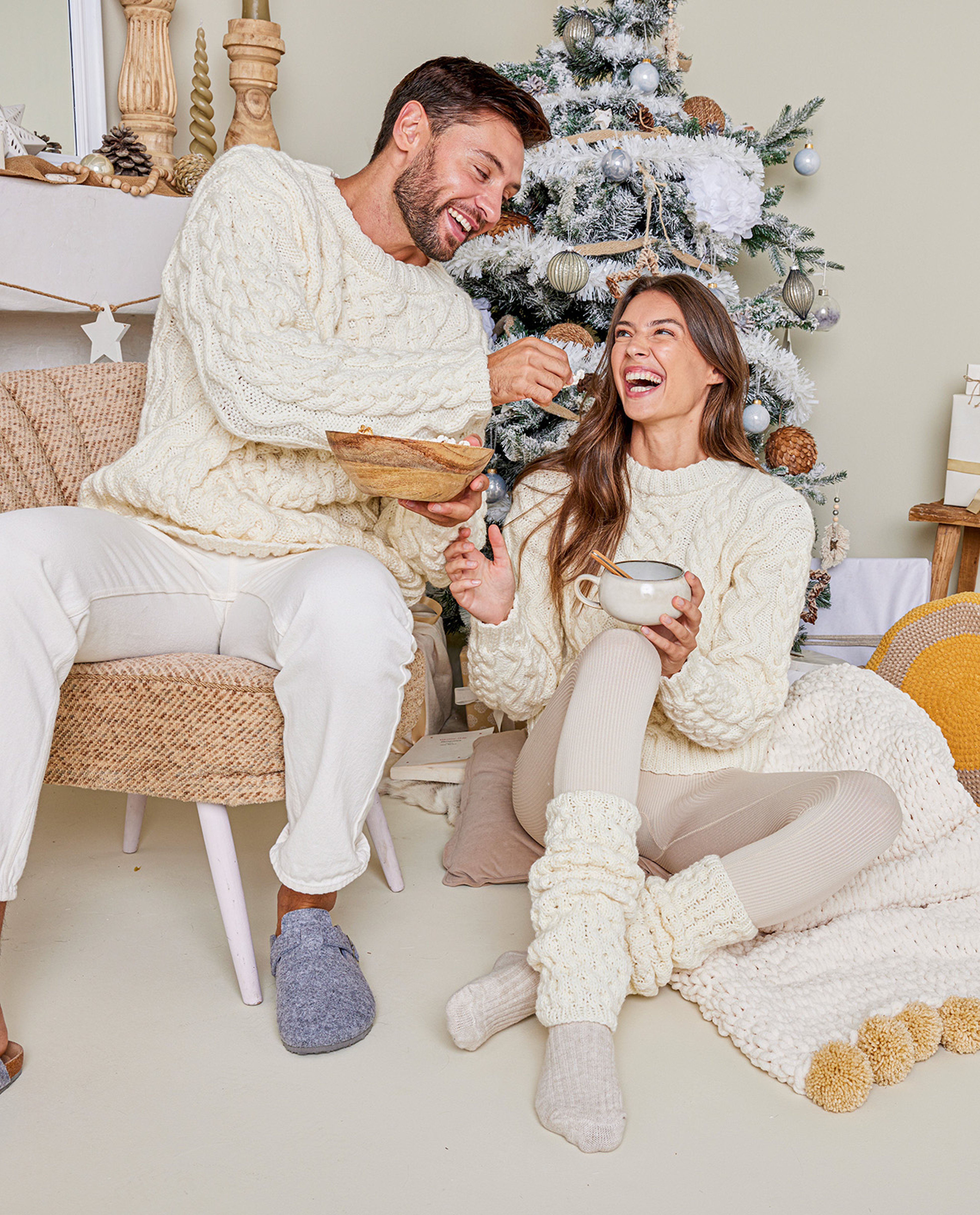 Men's Snowflake Sweater Model