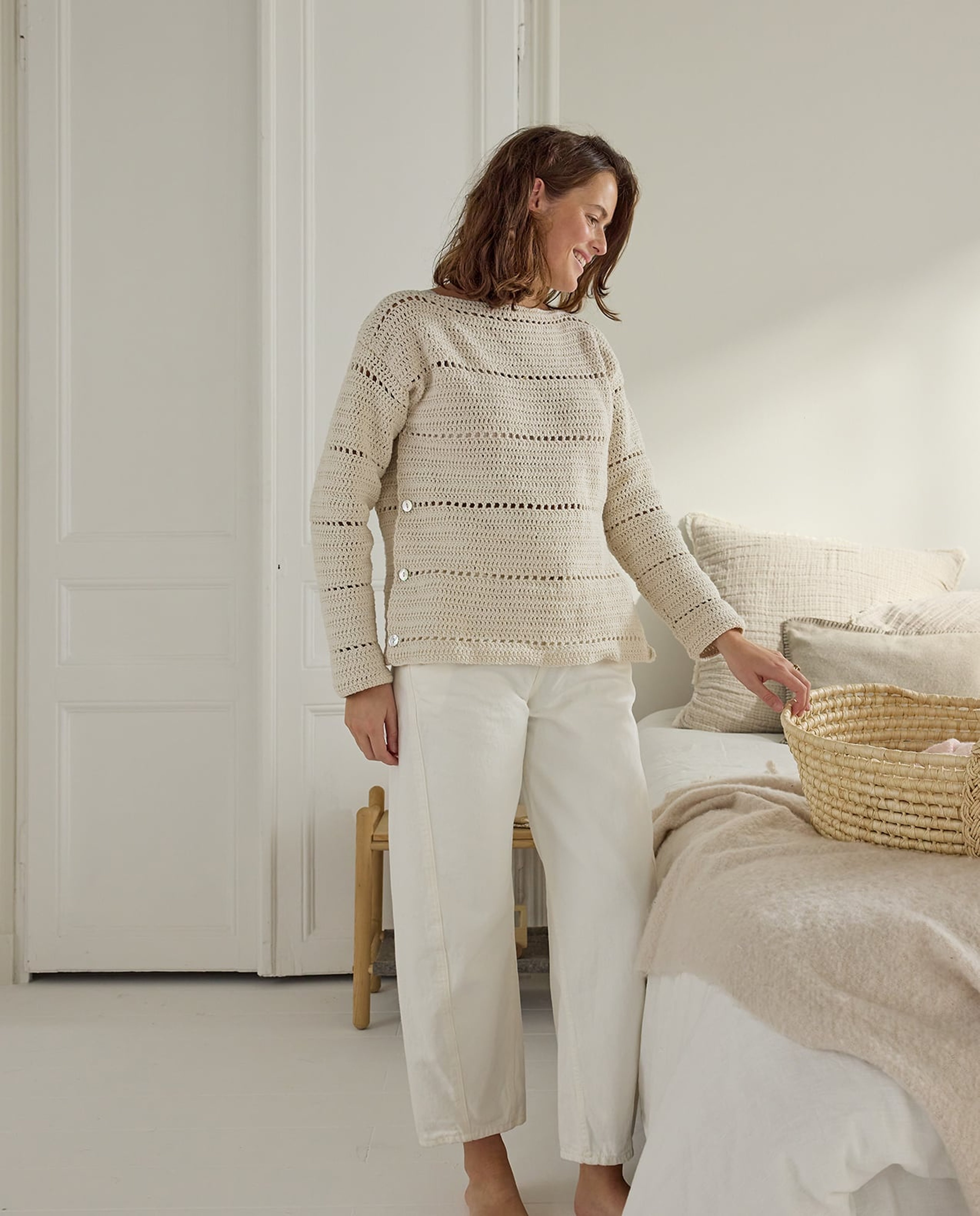 Dames voedingspull-overmodel Léonie