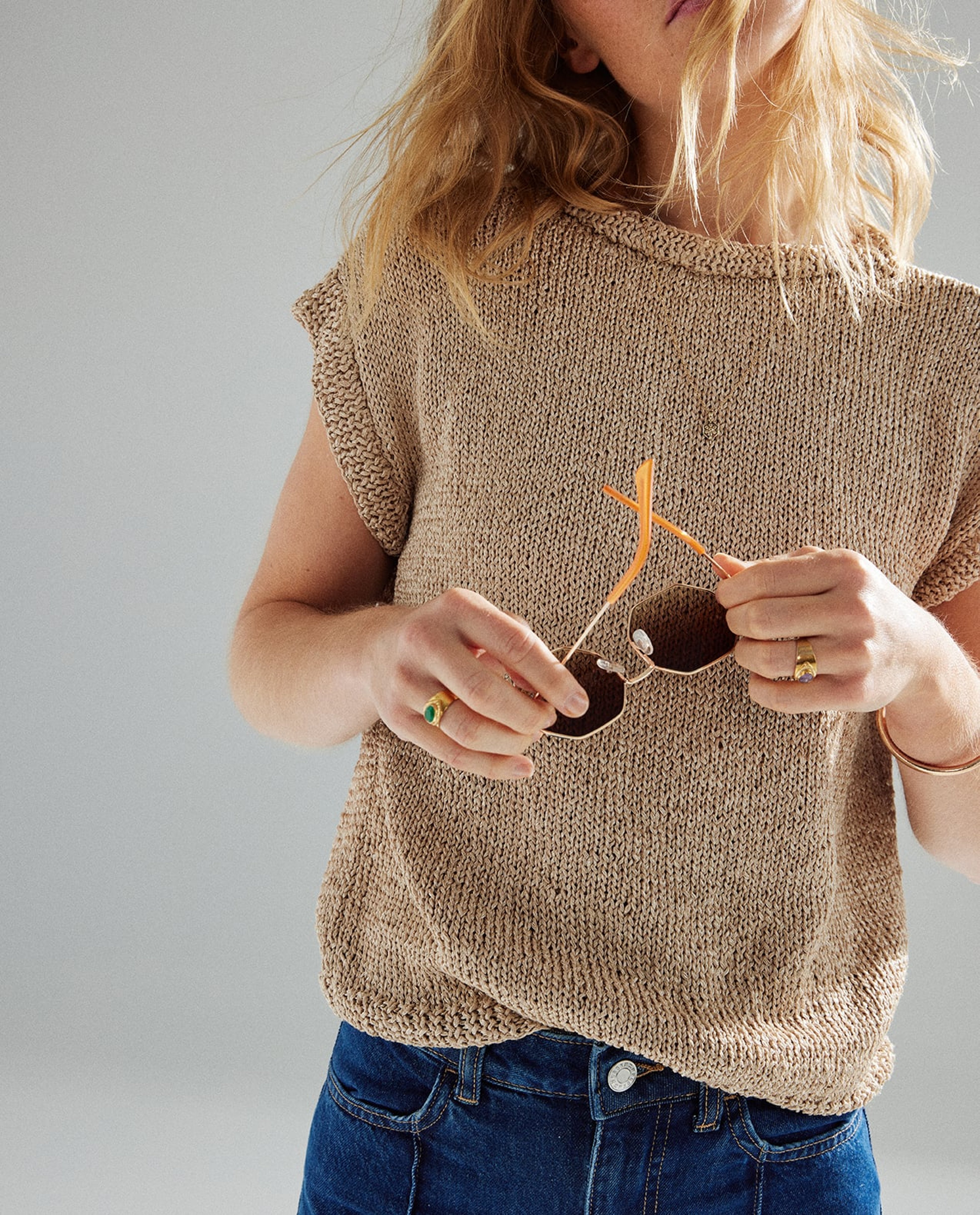 Modèle Pull Sans Manches Femme Ninon