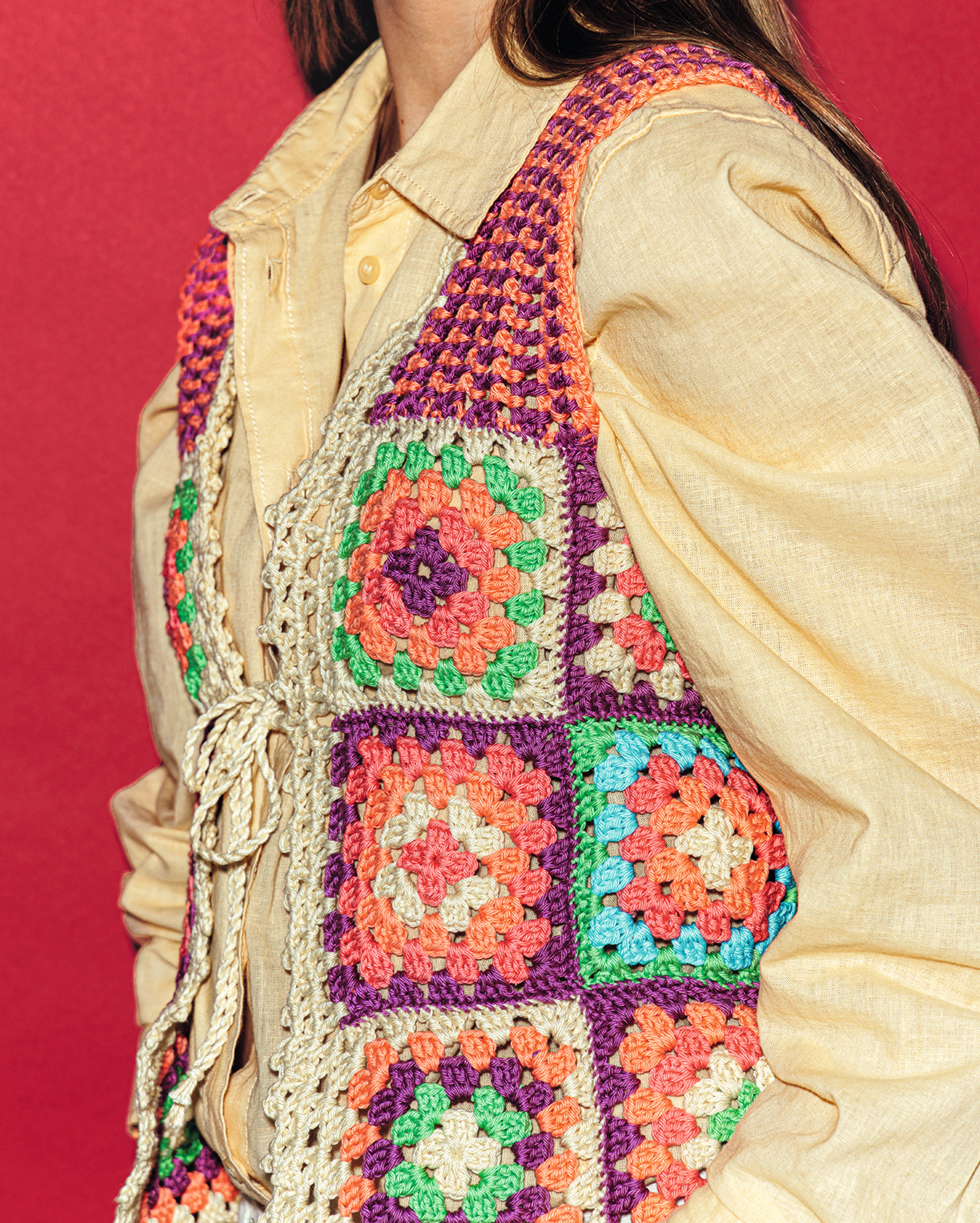 Modèle Gilet Femme Flower