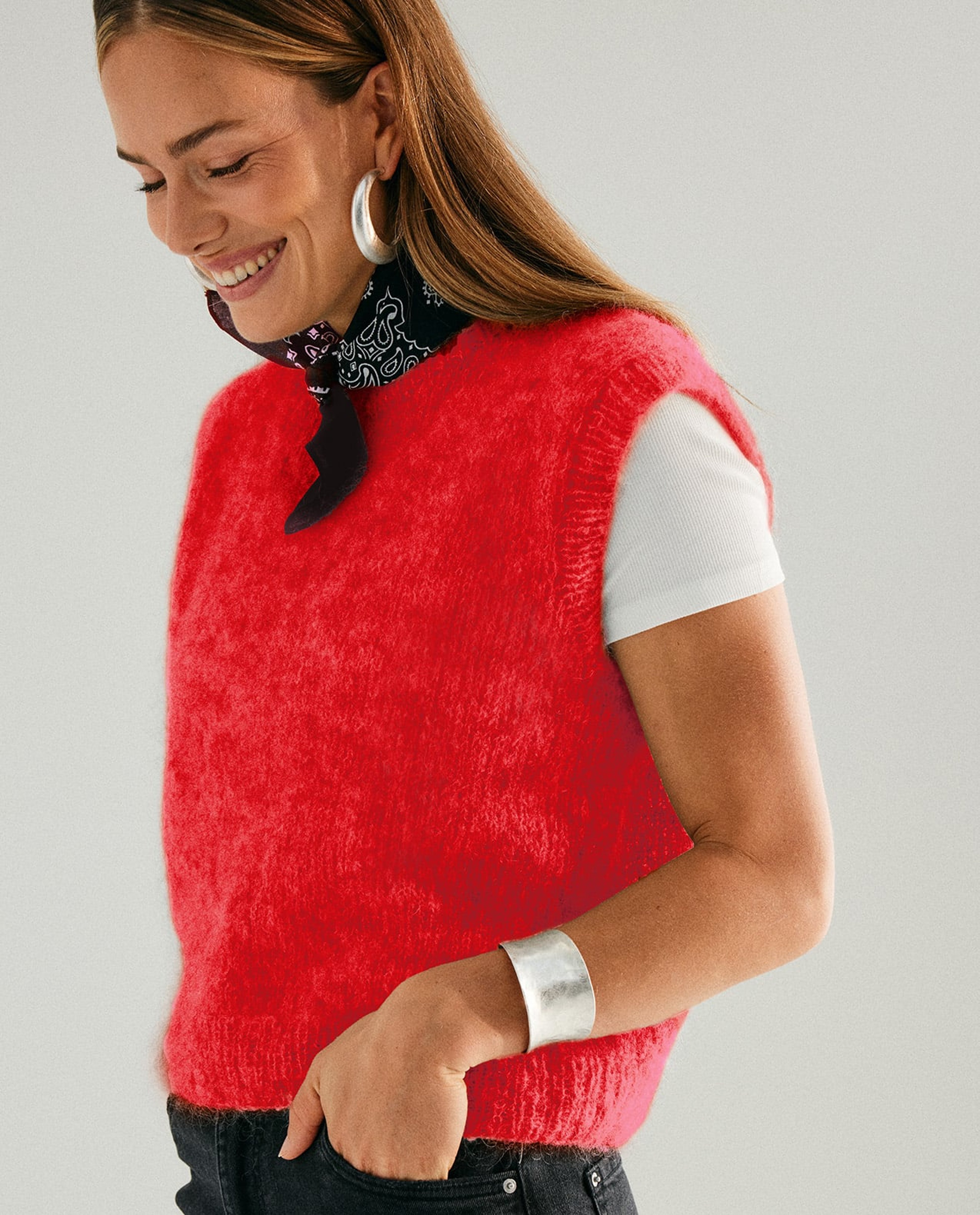 Modèle Pull Sans Manches Femme Léontine