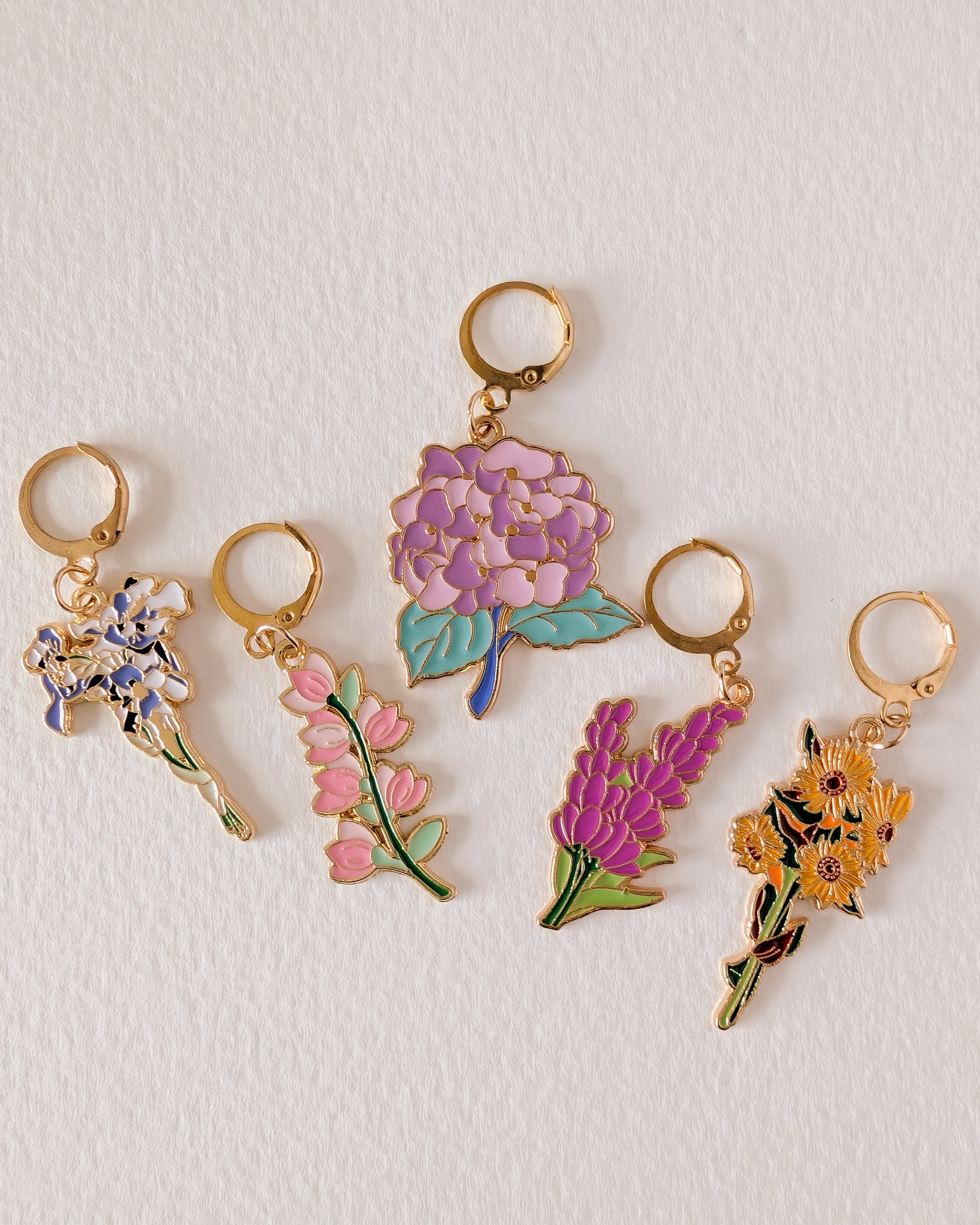 5 Removable Flower Rings