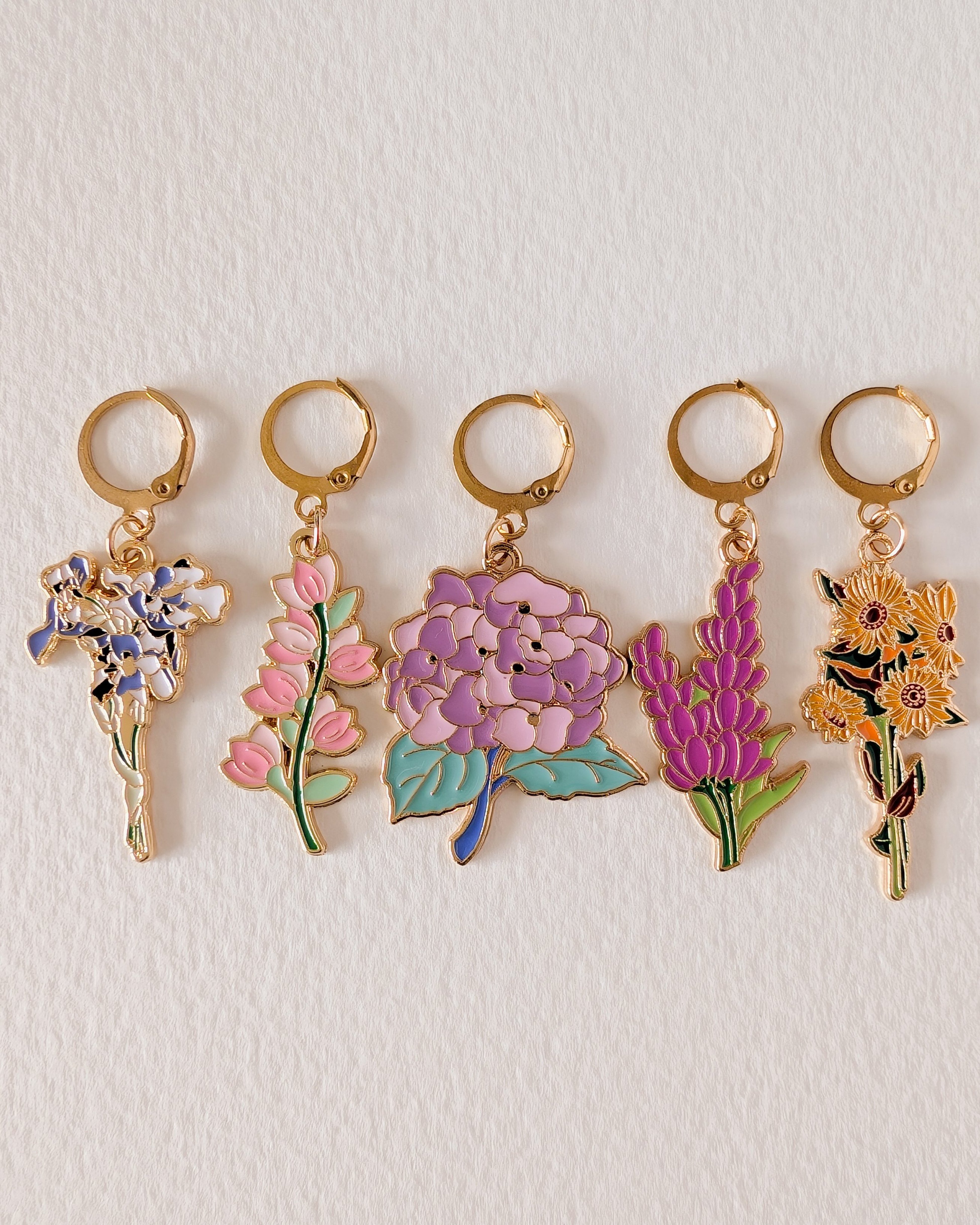 5 Removable Flower Rings