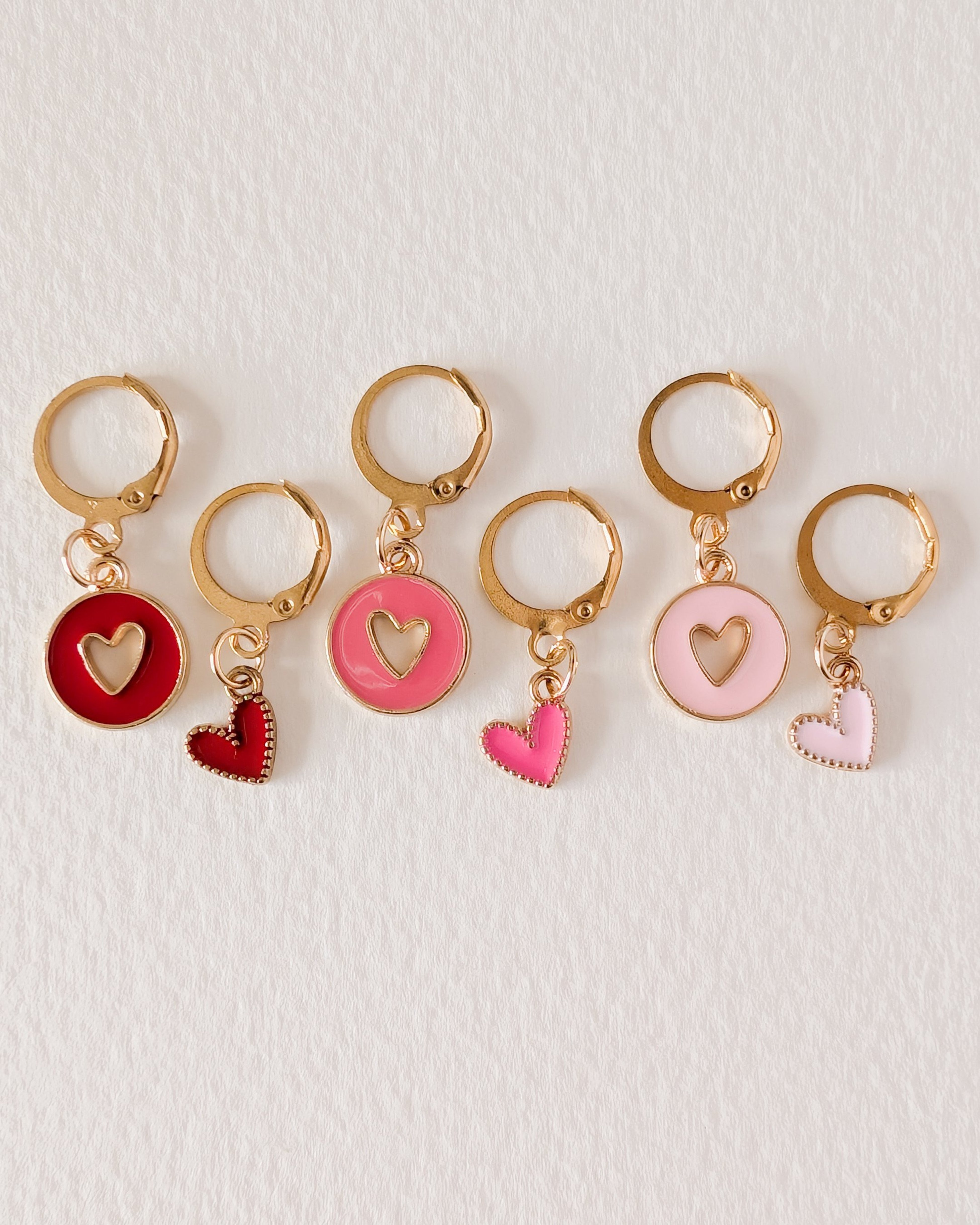Lot 6 Anneaux Amovibles Petits Cœurs