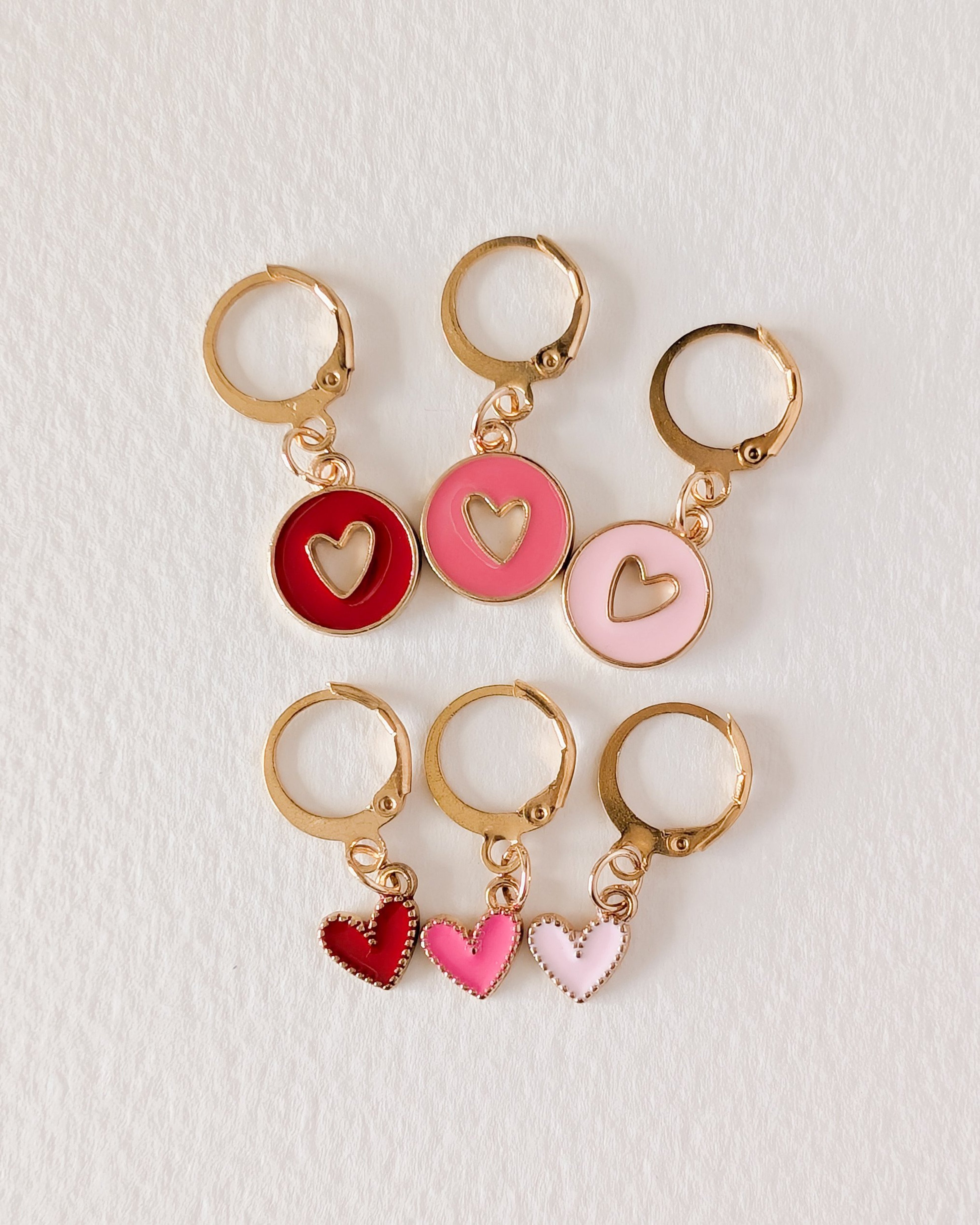 Lot 6 Anneaux Amovibles Petits Cœurs