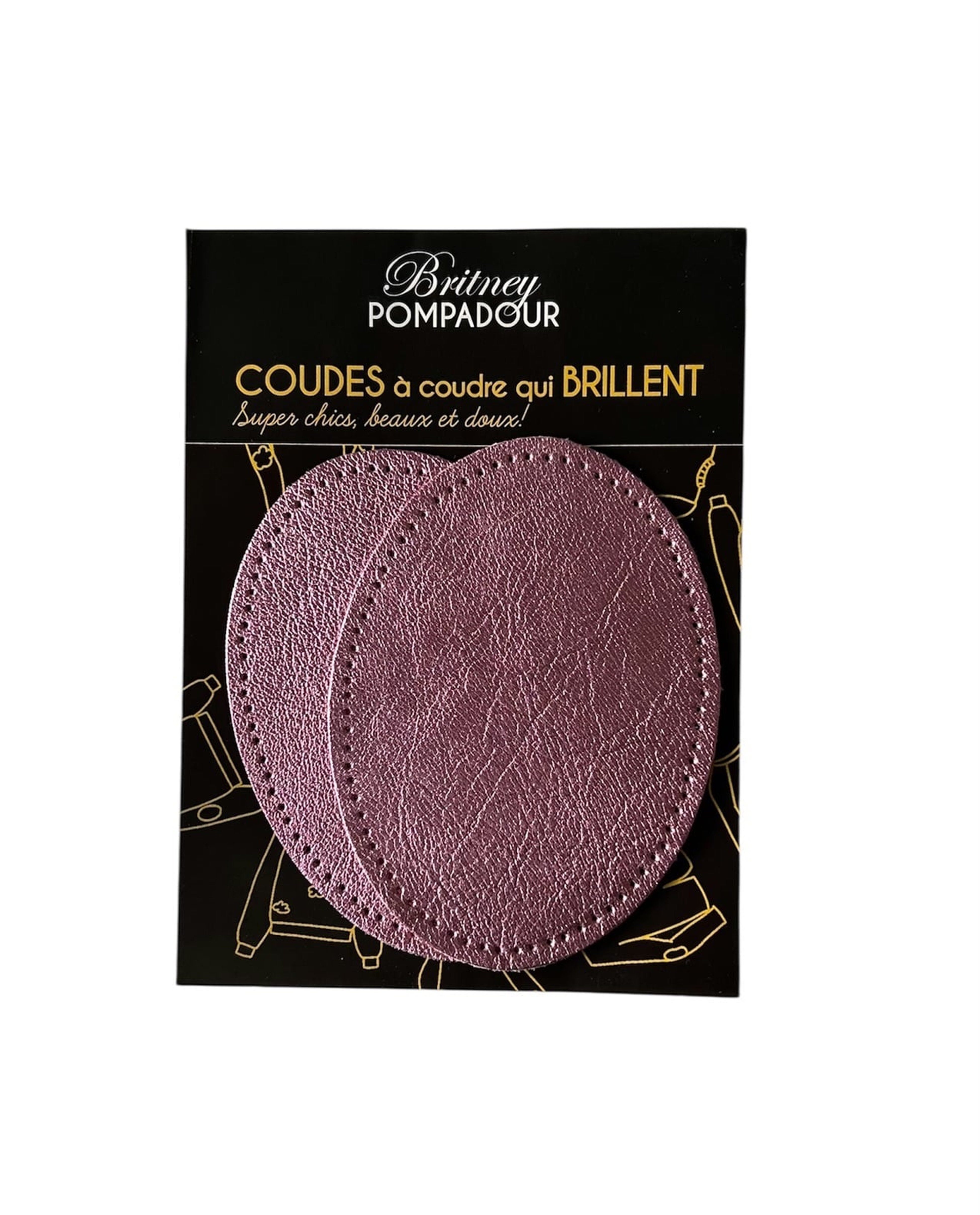 Shiny Leather Oval Elbow Patch